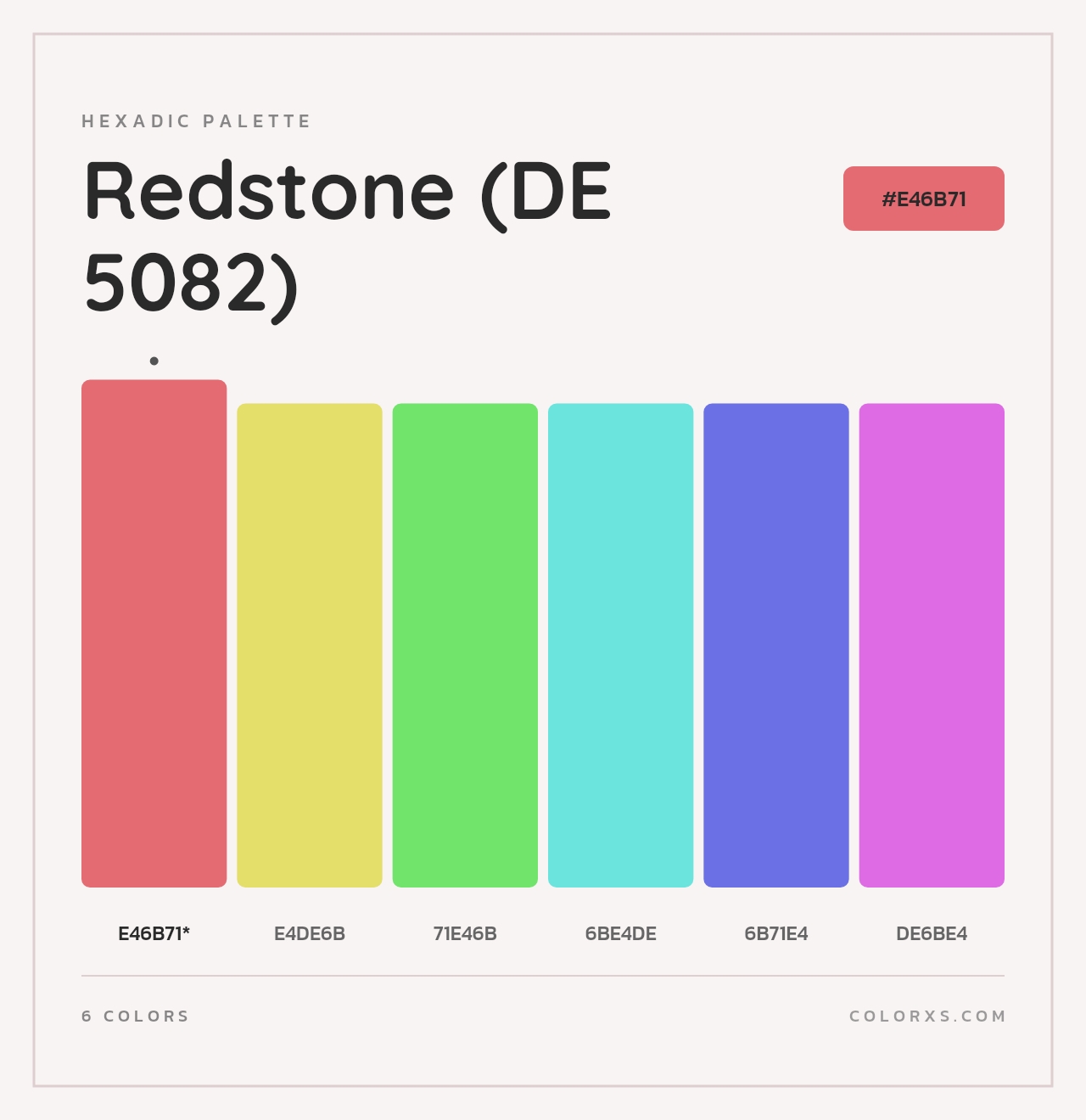 Redstone (DE 5082) - Hexadic Color Palette