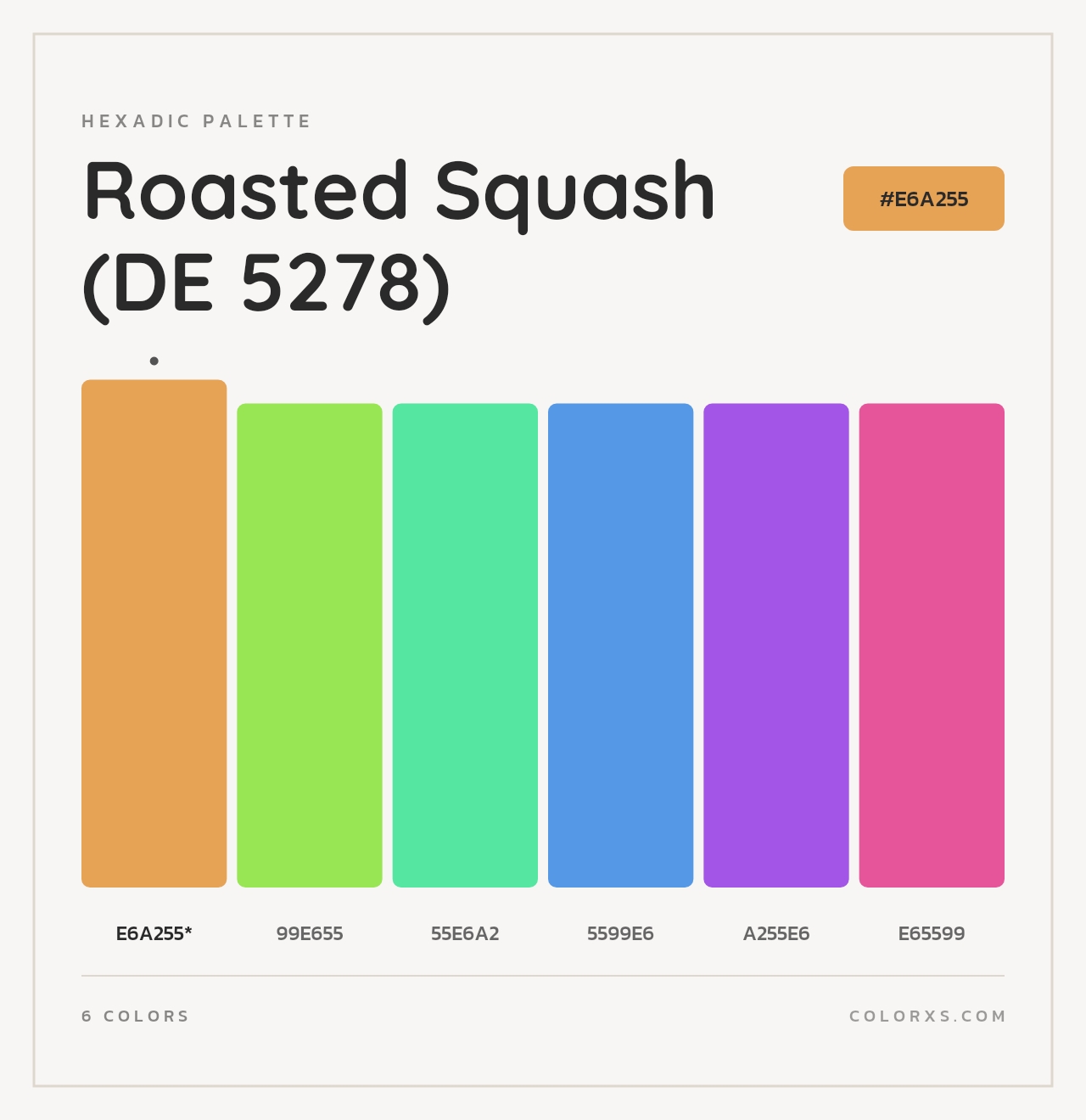 Roasted Squash (DE 5278) - Hexadic Color Palette