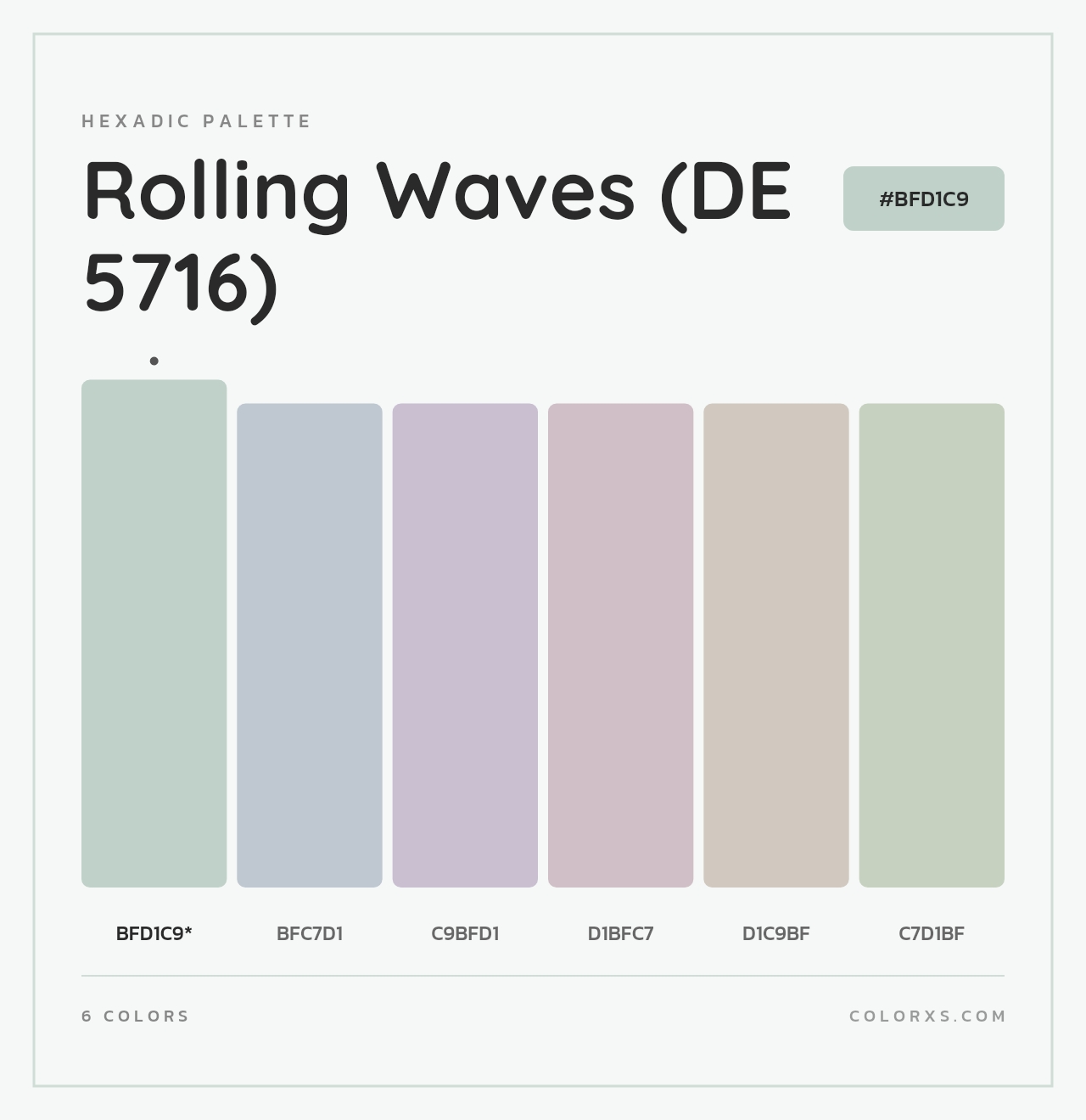 Rolling Waves (DE 5716) - Hexadic Color Palette