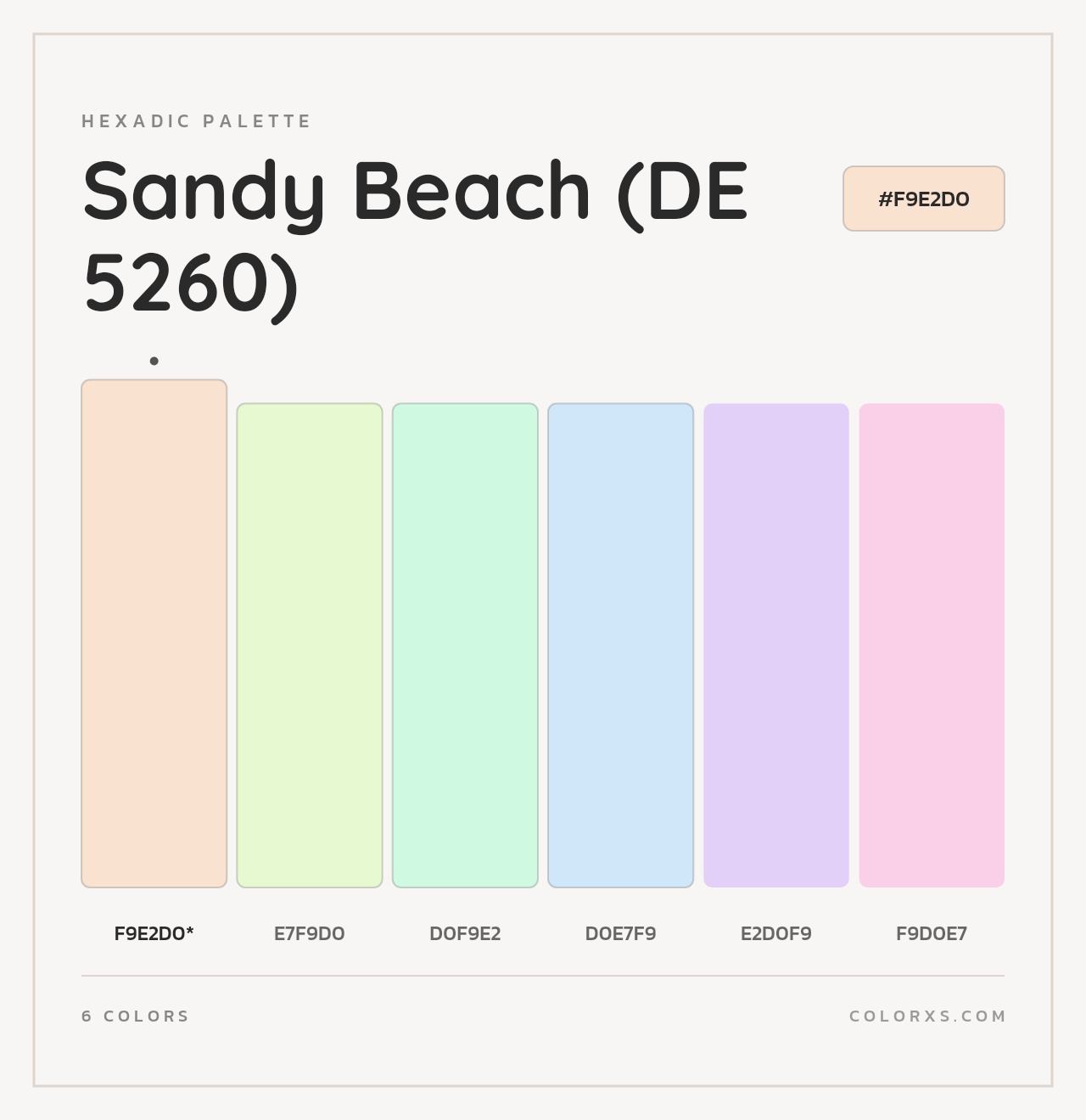 Sandy Beach (DE 5260) - Hexadic Color Palette