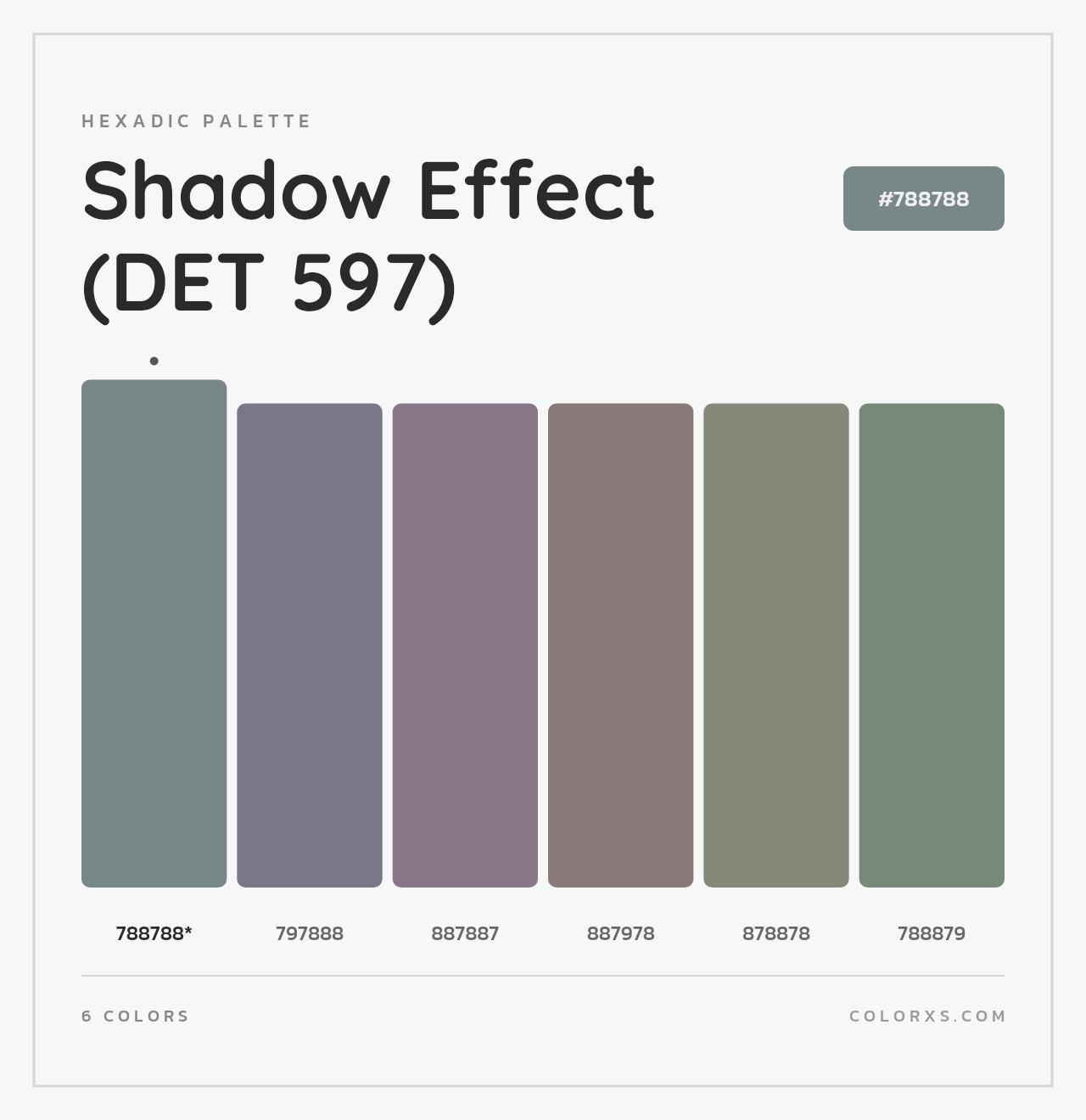 Shadow Effect (DET 597) - Hexadic Color Palette