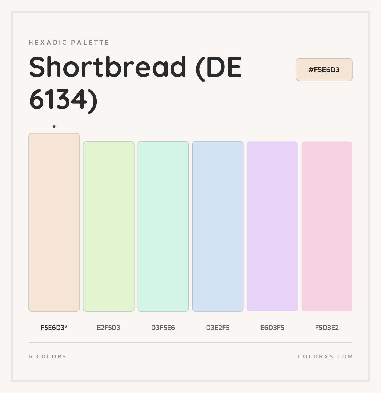 Shortbread (DE 6134) - Hexadic Color Palette