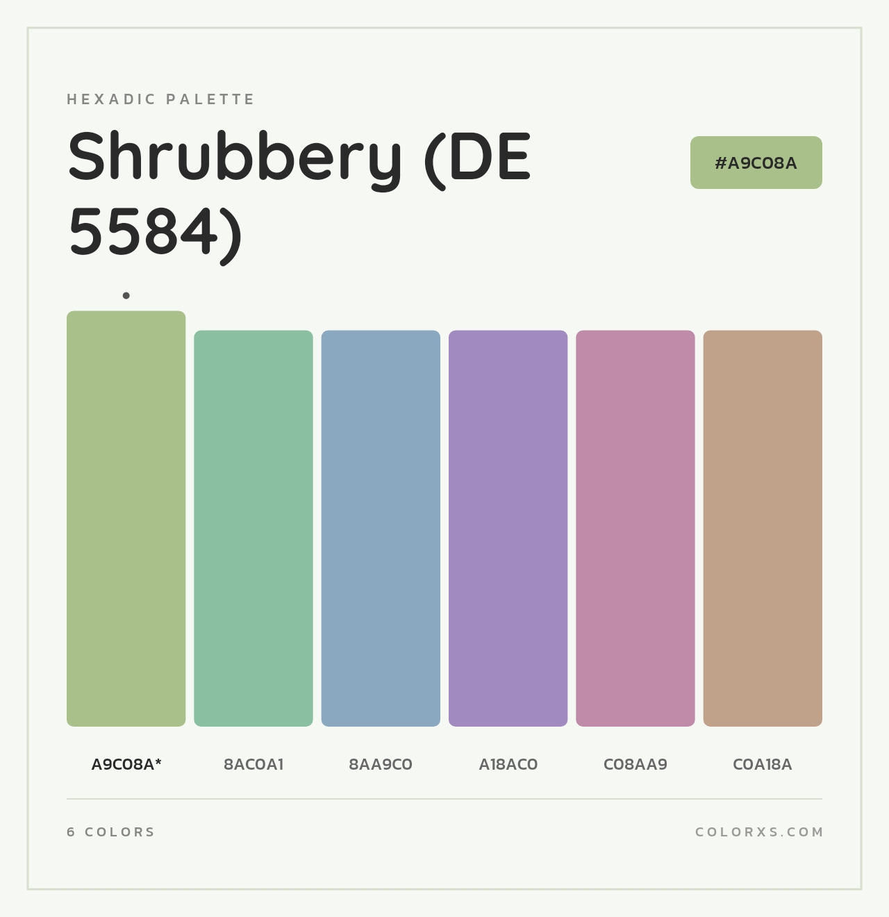 Shrubbery (DE 5584) - Hexadic Color Palette