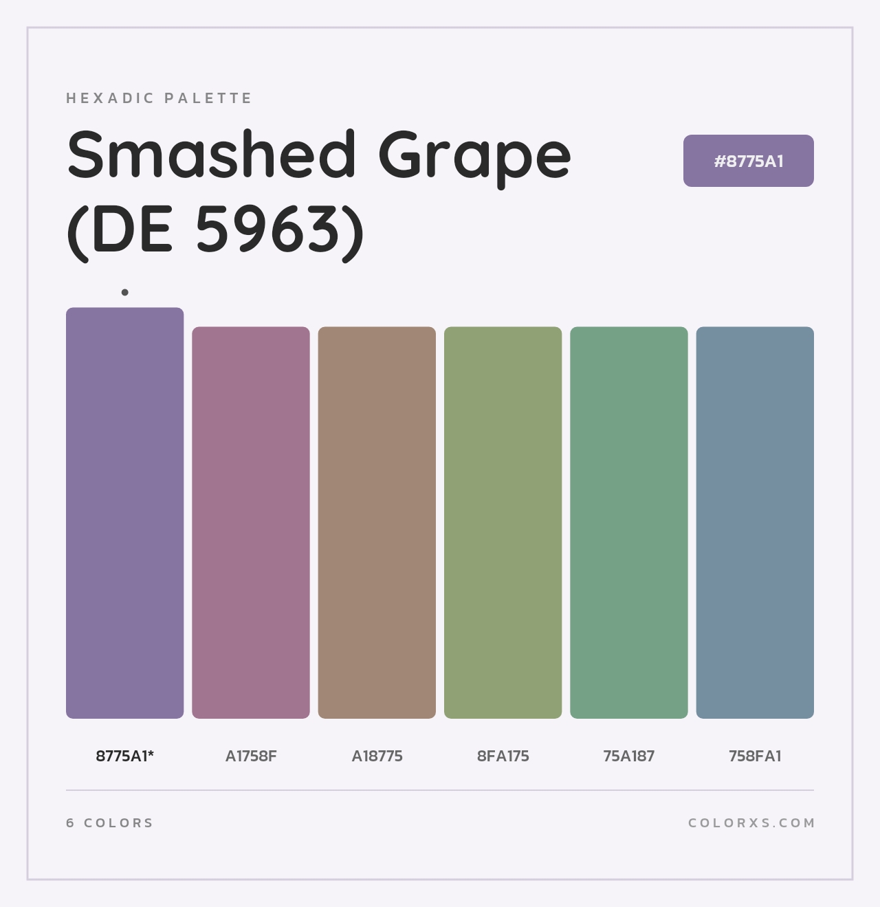 Smashed Grape (DE 5963) - Hexadic Color Palette