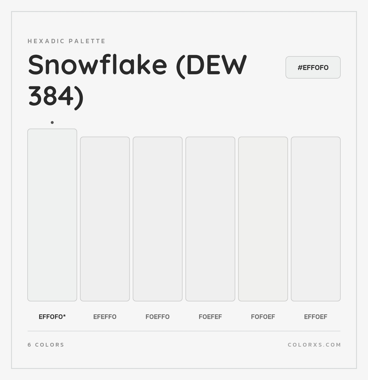 Snowflake (DEW 384) - Hexadic Color Palette