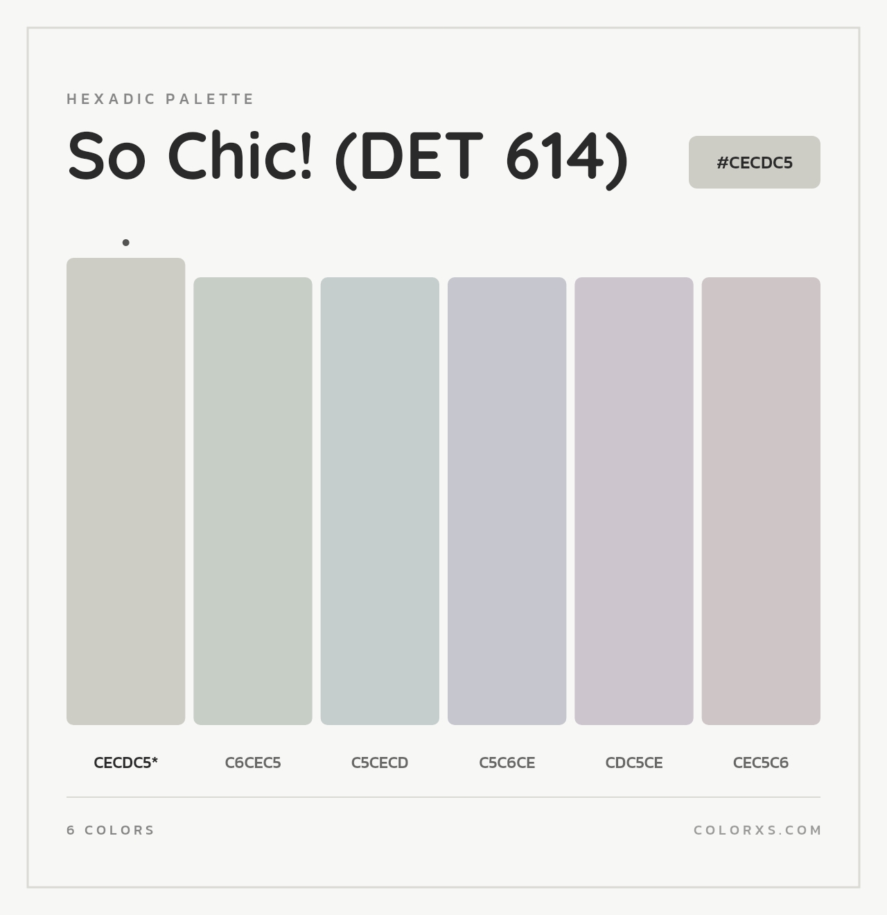 So Chic! (DET 614) - Hexadic Color Palette