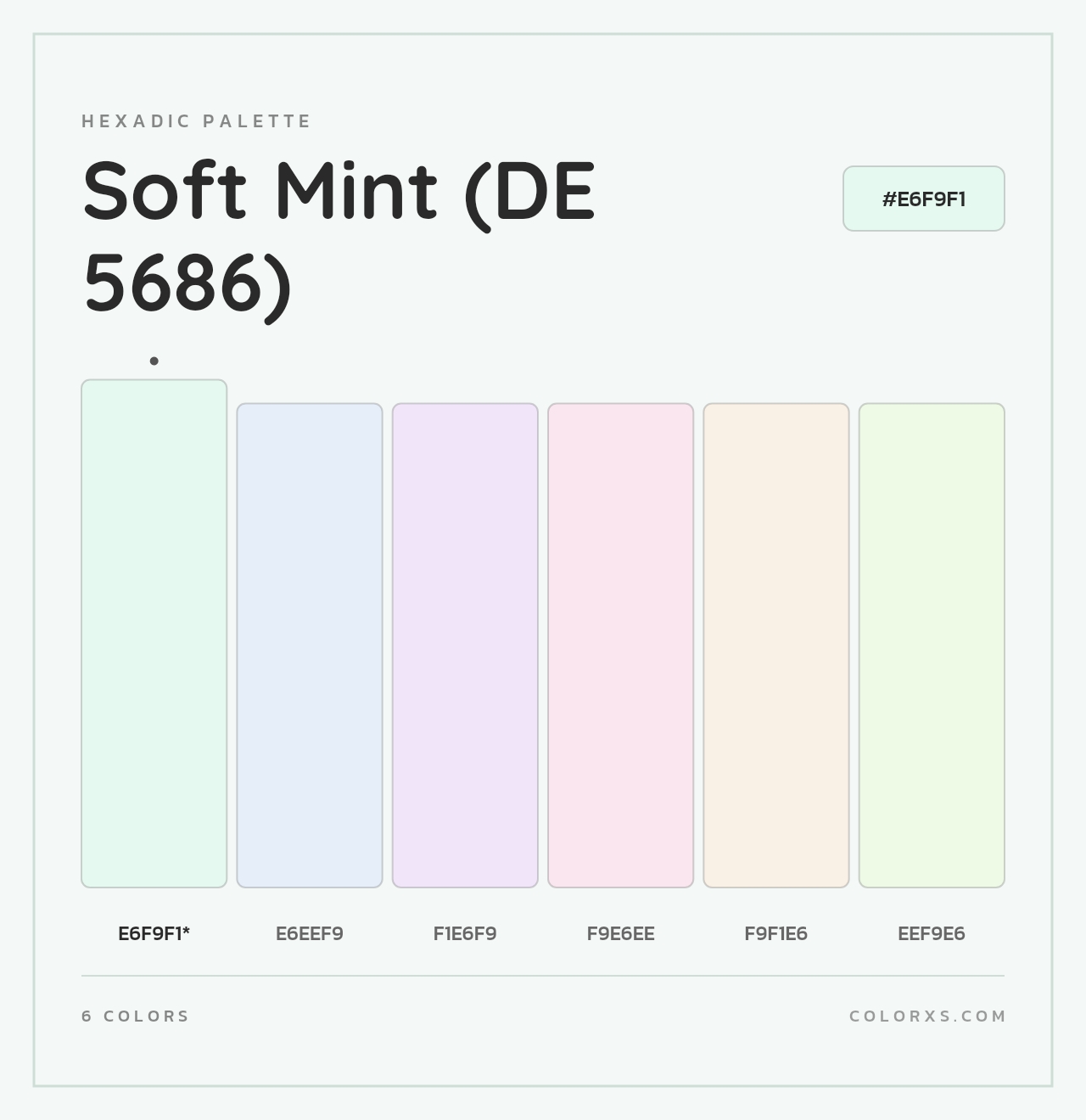 Soft Mint (DE 5686) - Hexadic Color Palette