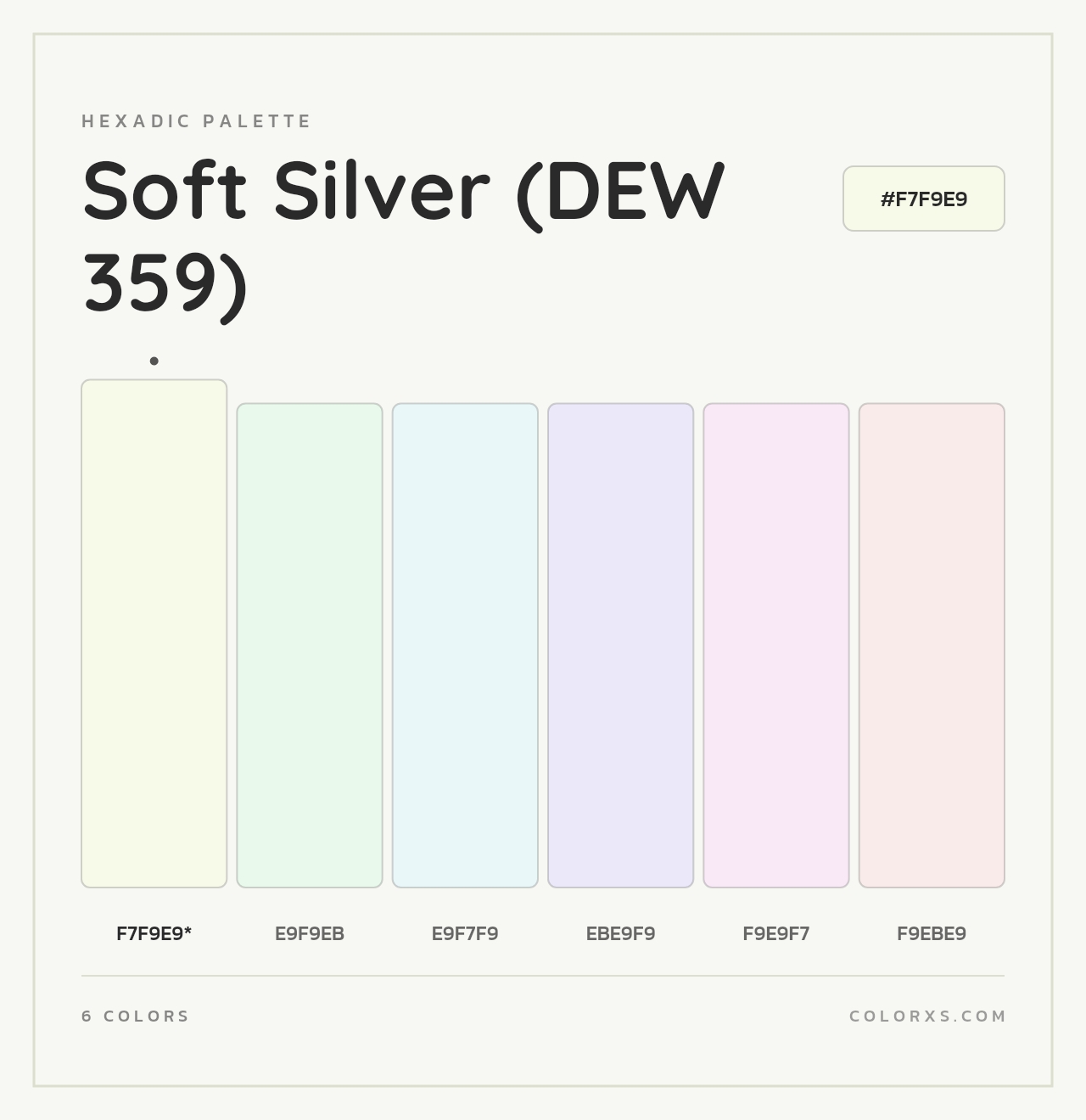 Soft Silver (DEW 359) - Hexadic Color Palette