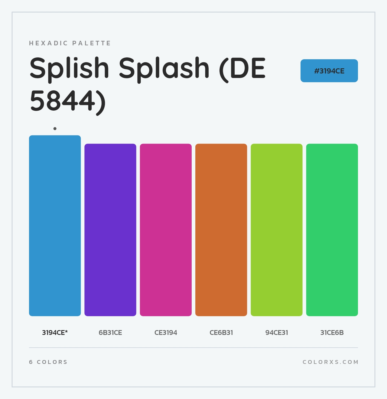 Splish Splash (DE 5844) - Hexadic Color Palette