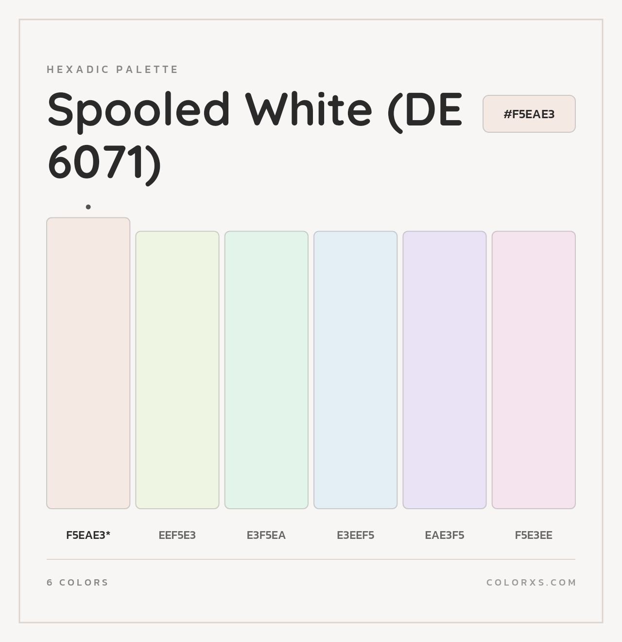 Spooled White (DE 6071) - Hexadic Color Palette
