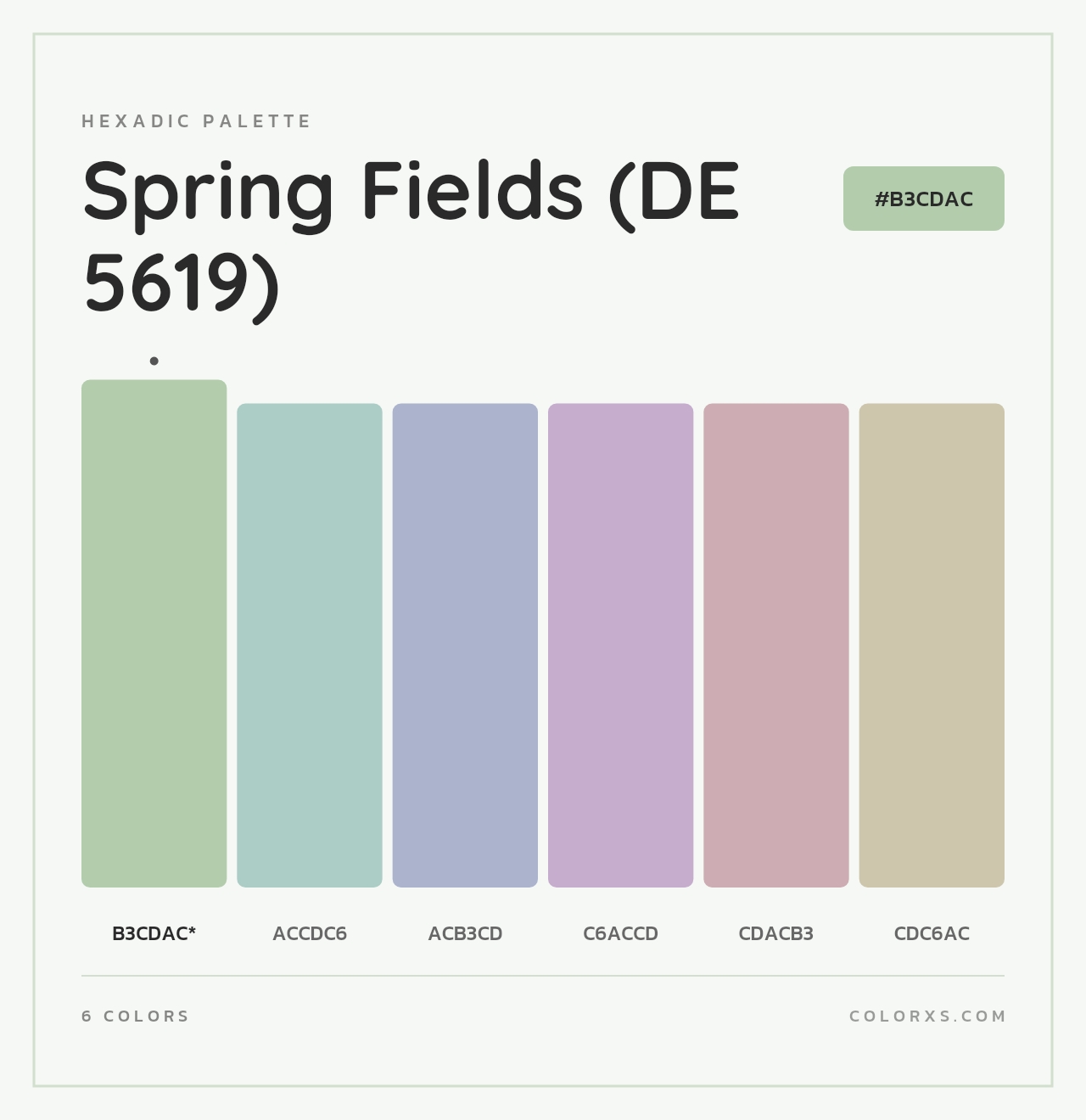 Spring Fields (DE 5619) - Hexadic Color Palette