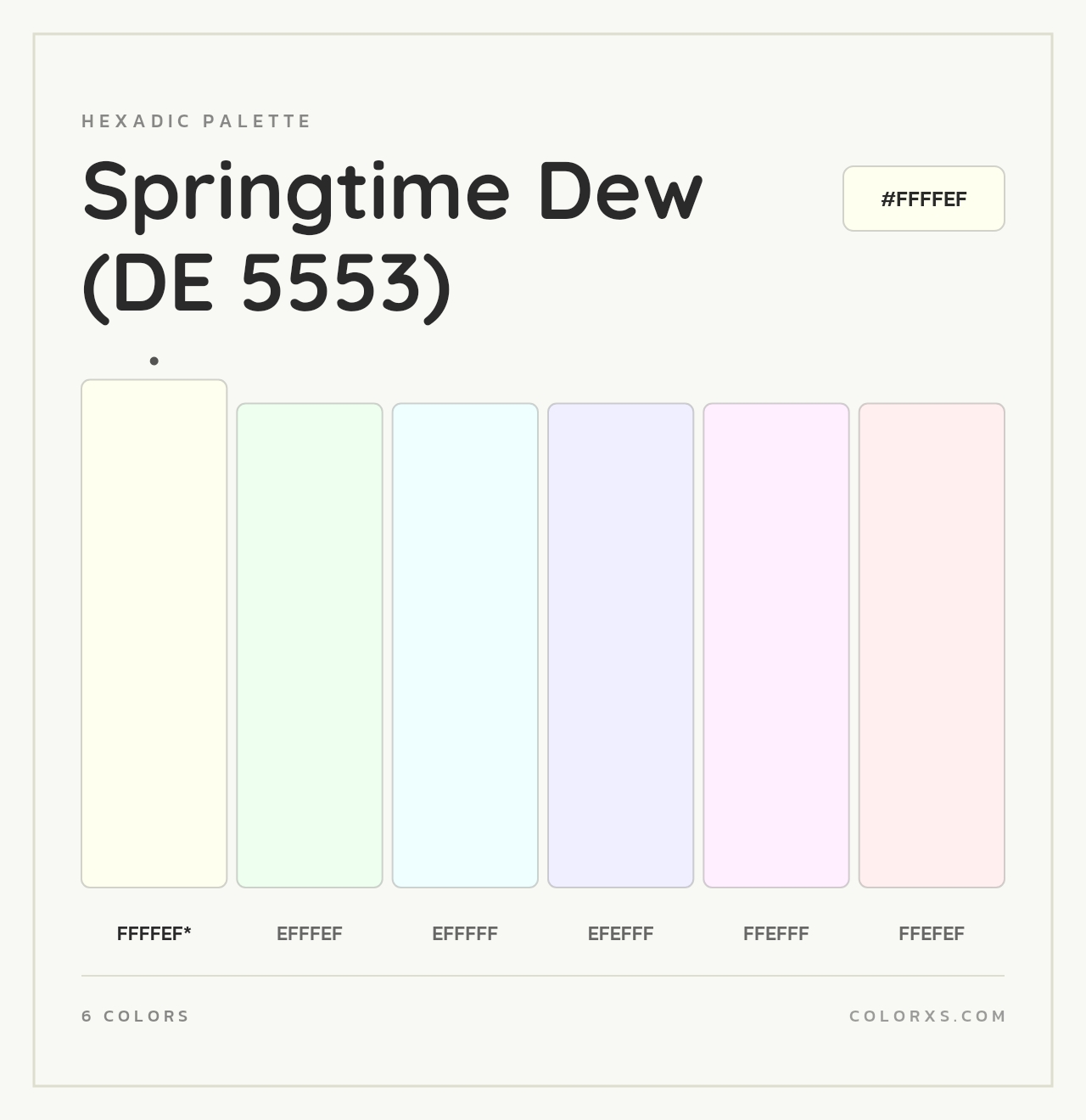 Springtime Dew (DE 5553) - Hexadic Color Palette