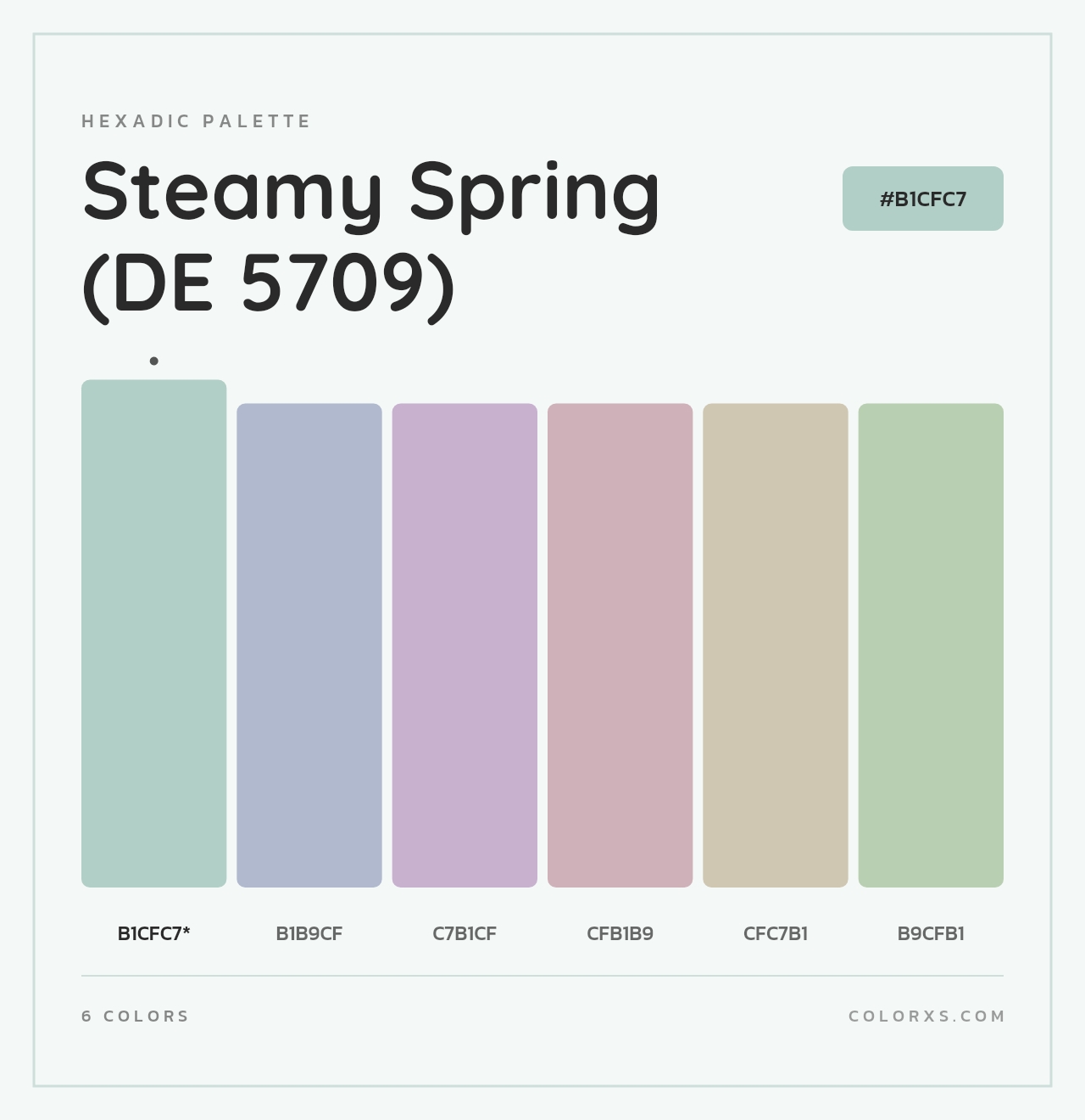 Steamy Spring (DE 5709) - Hexadic Color Palette