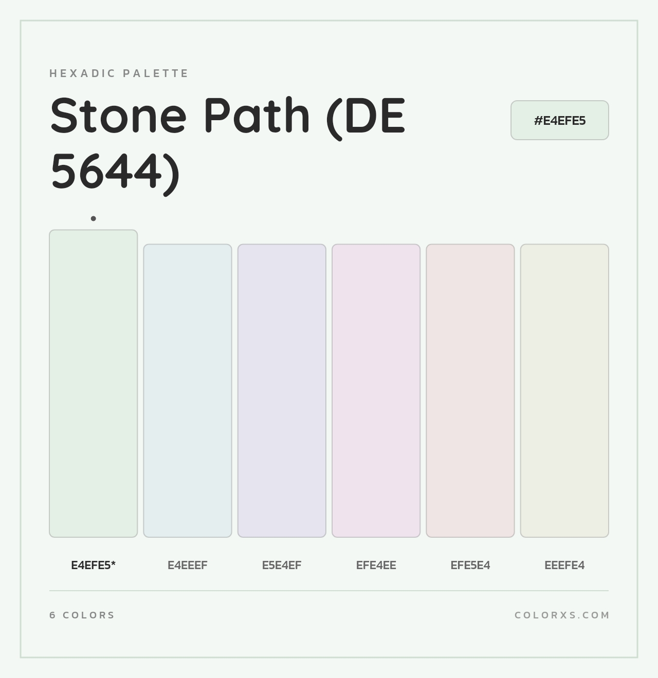 Stone Path (DE 5644) - Hexadic Color Palette