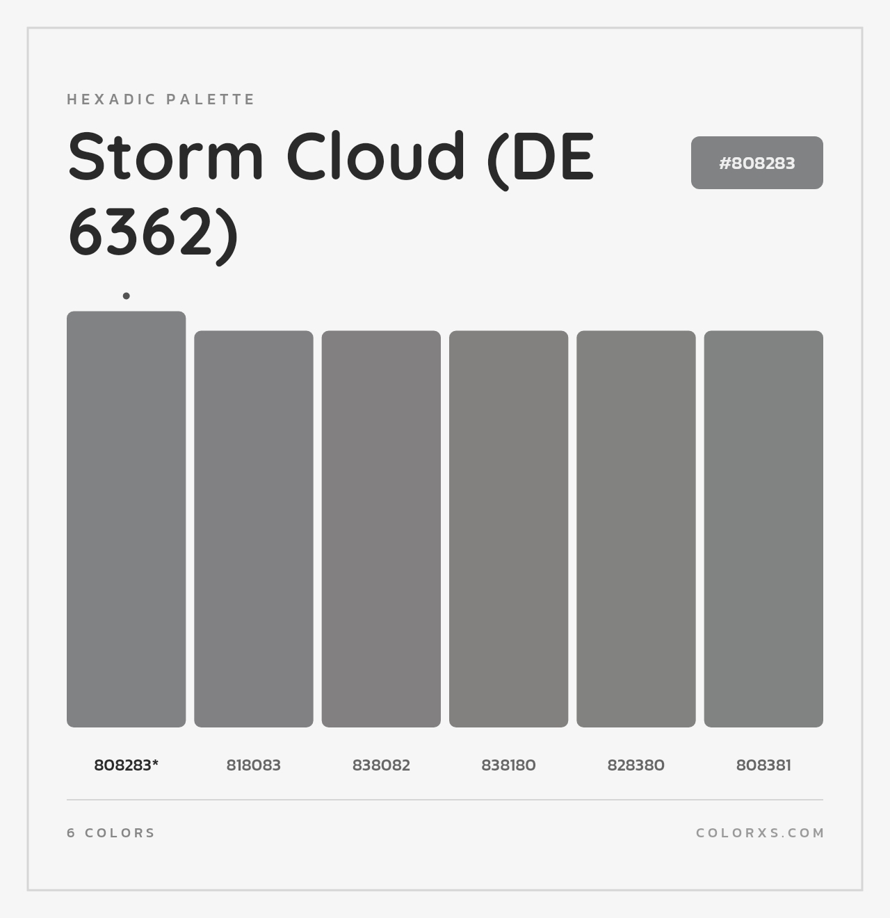 Storm Cloud (DE 6362) - Hexadic Color Palette