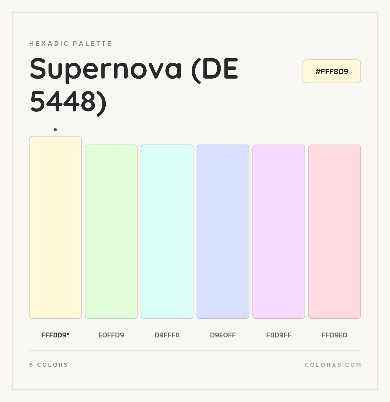 Supernova (DE 5448) - Hexadic Color Palette