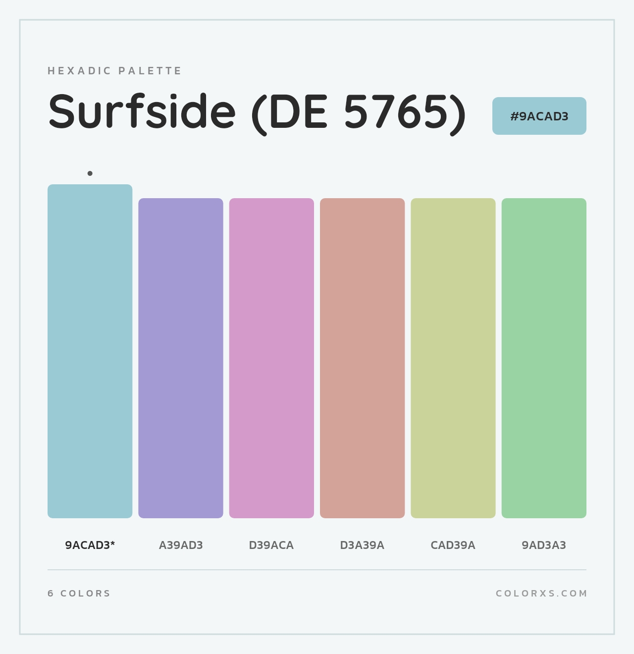 Surfside (DE 5765) - Hexadic Color Palette