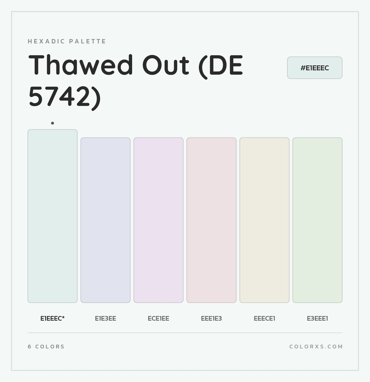 Thawed Out (DE 5742) - Hexadic Color Palette