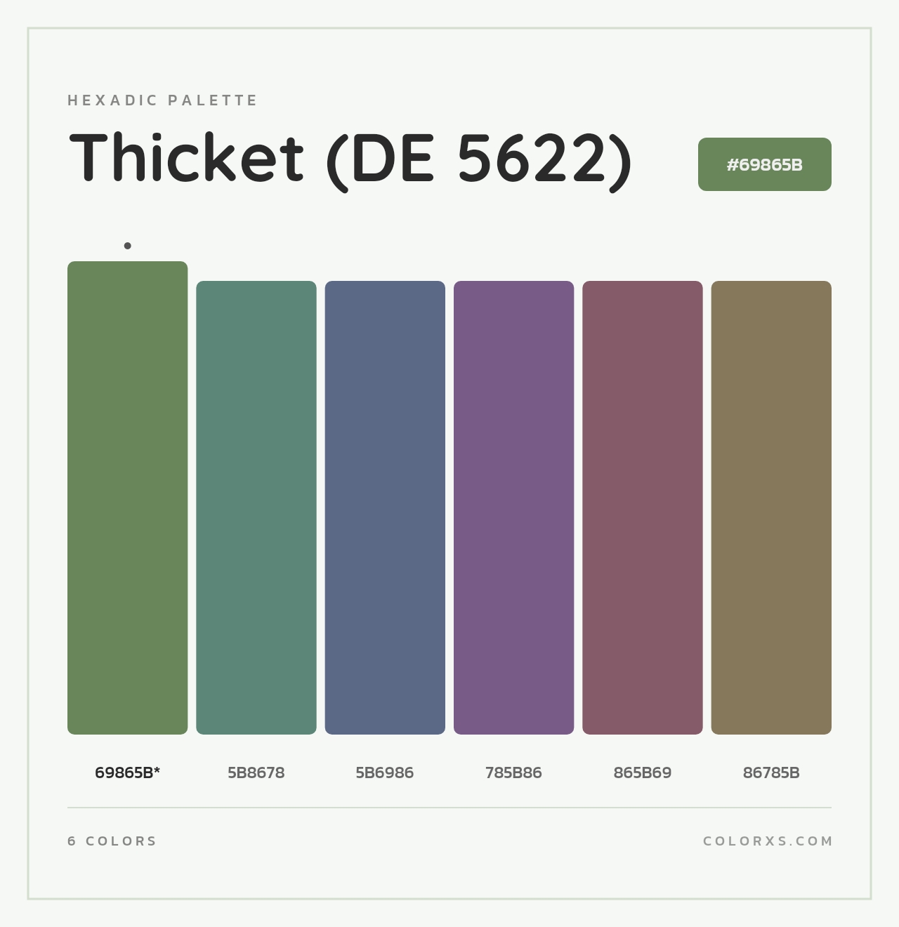 Thicket (DE 5622) - Hexadic Color Palette