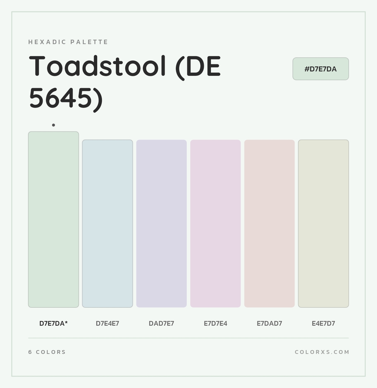 Toadstool (DE 5645) - Hexadic Color Palette