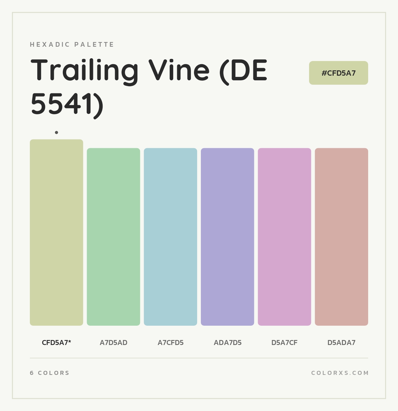 Trailing Vine (DE 5541) - Hexadic Color Palette