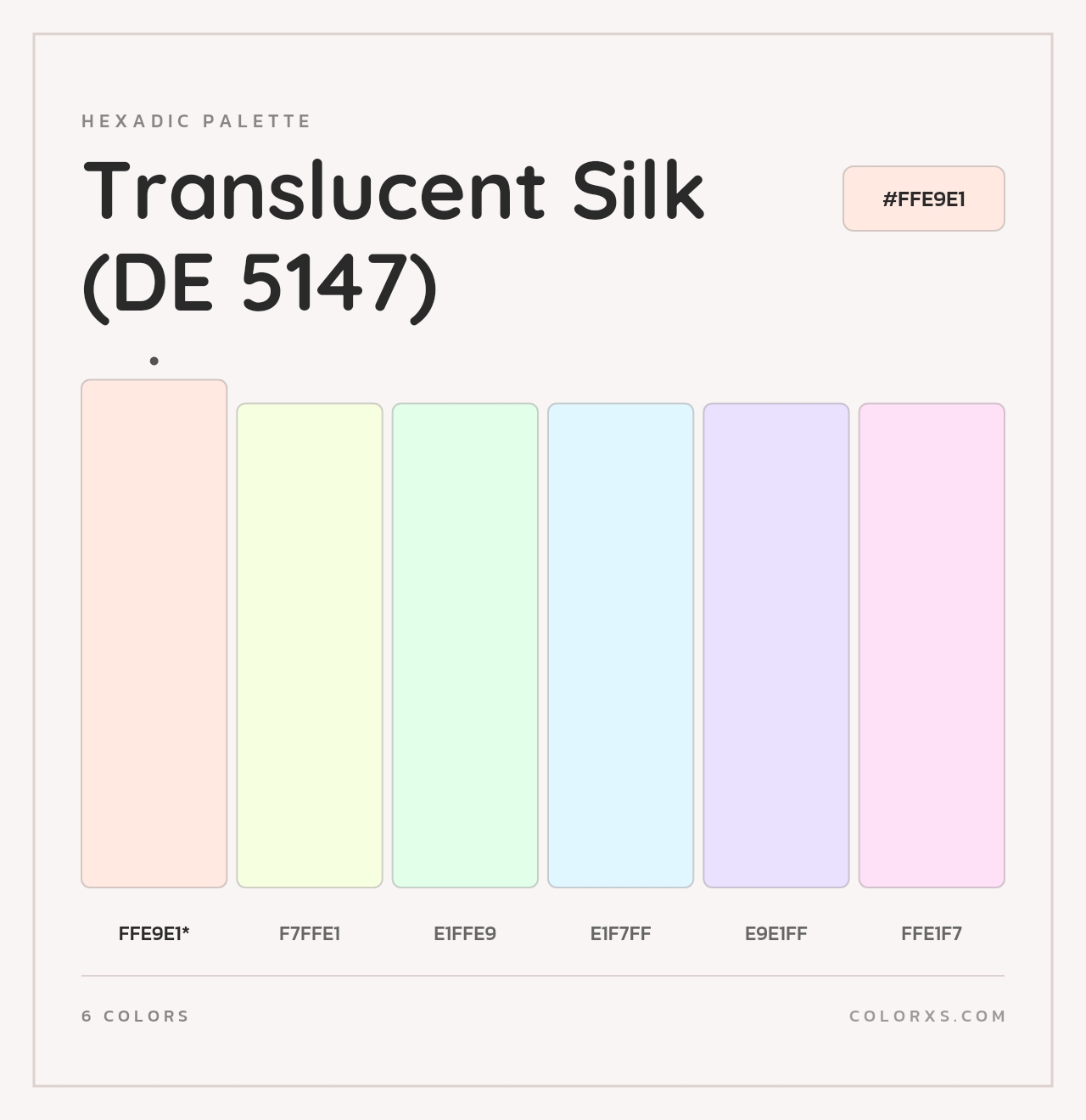 Translucent Silk (DE 5147) - Hexadic Color Palette