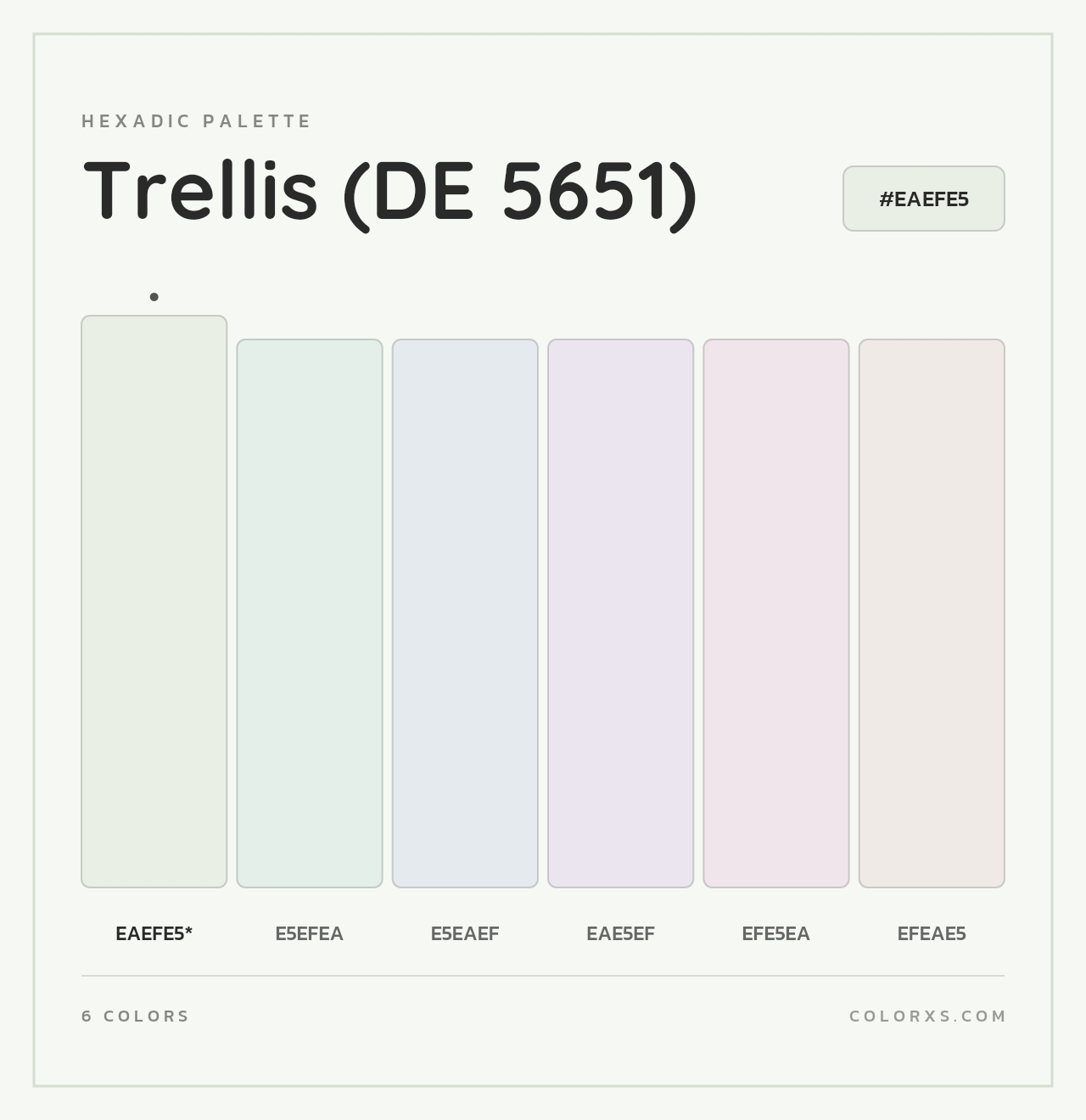 Trellis (DE 5651) - Hexadic Color Palette