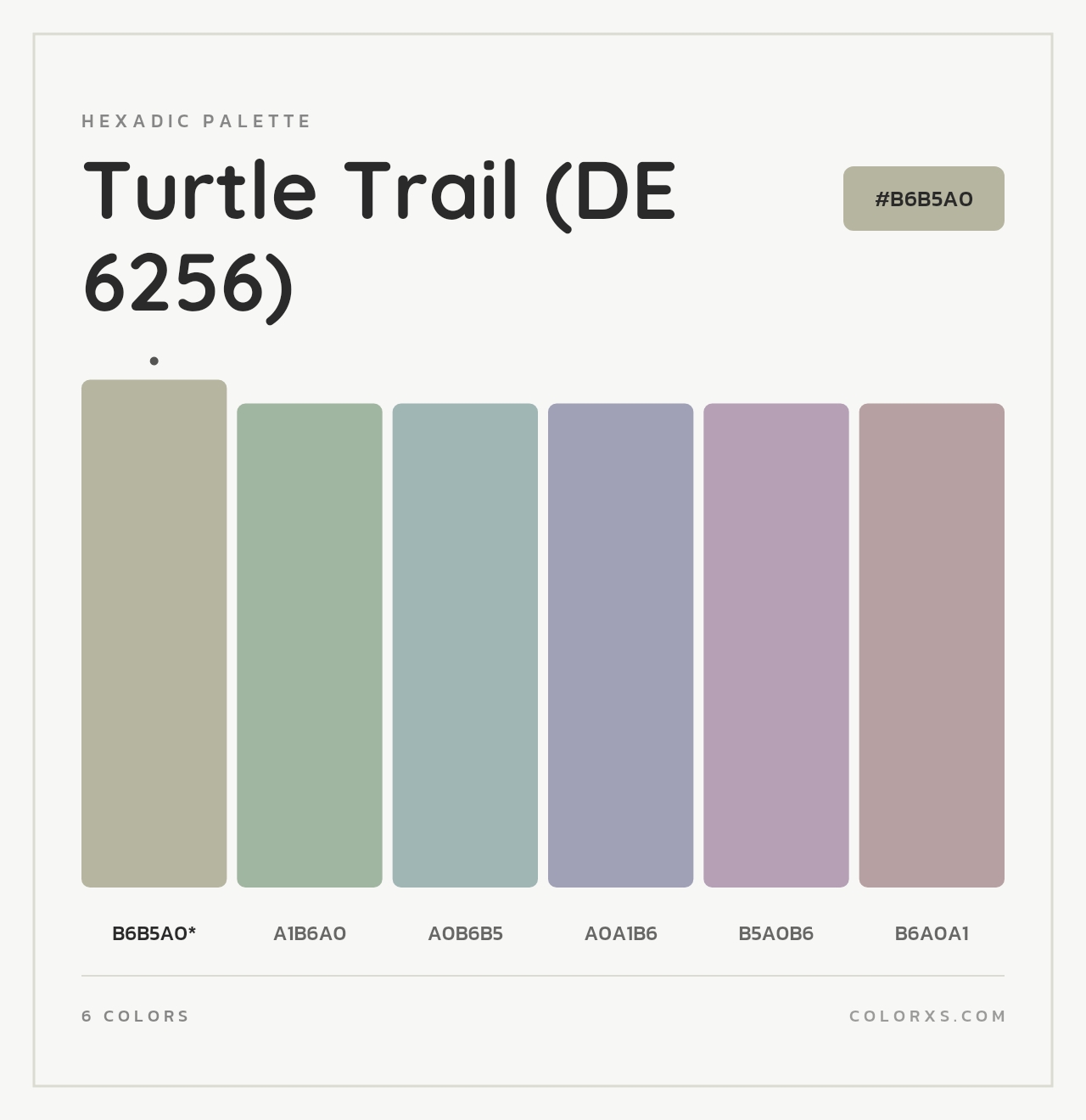 Turtle Trail (DE 6256) - Hexadic Color Palette