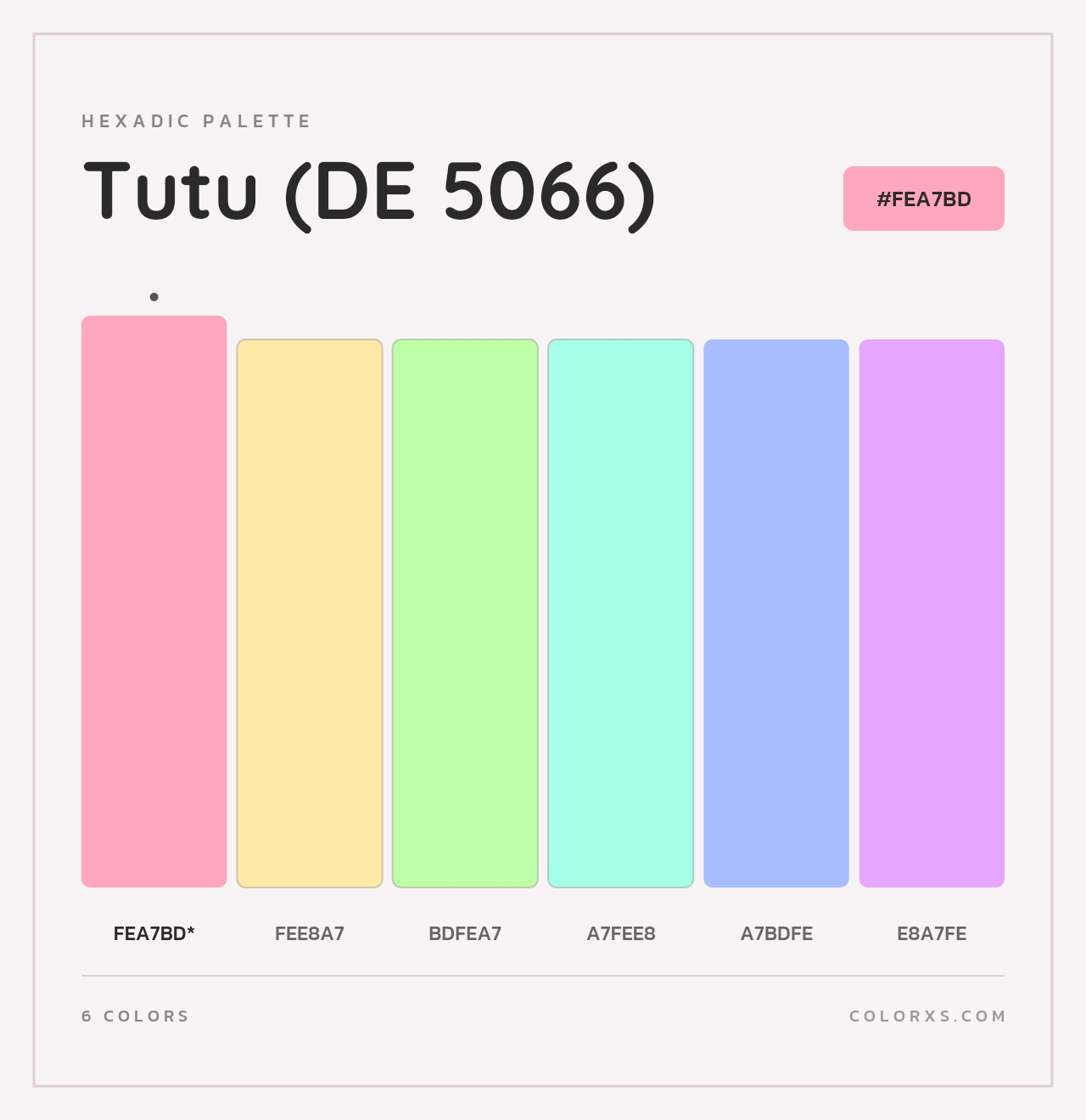 Tutu (DE 5066) - Hexadic Color Palette