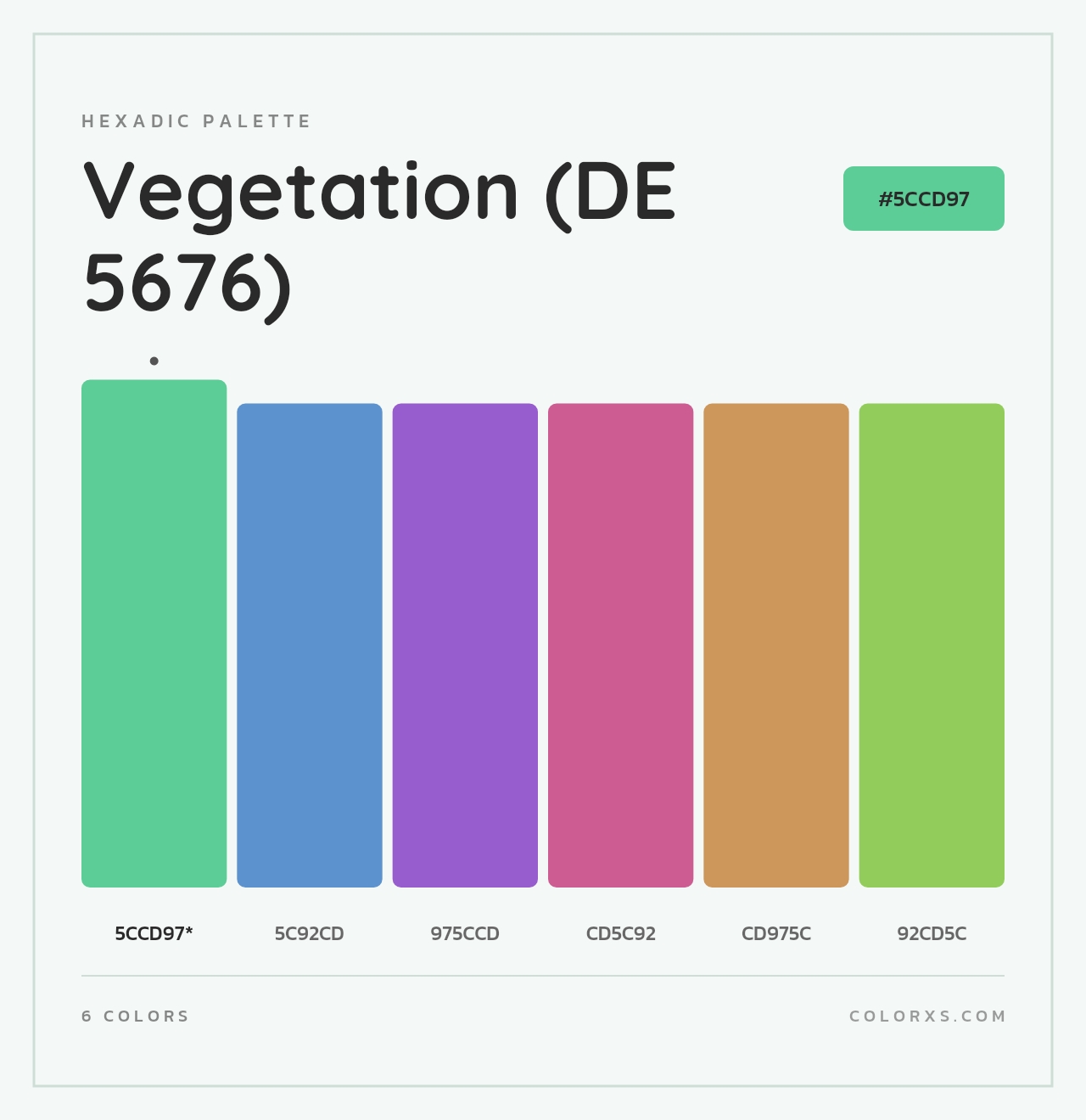 Vegetation (DE 5676) - Hexadic Color Palette