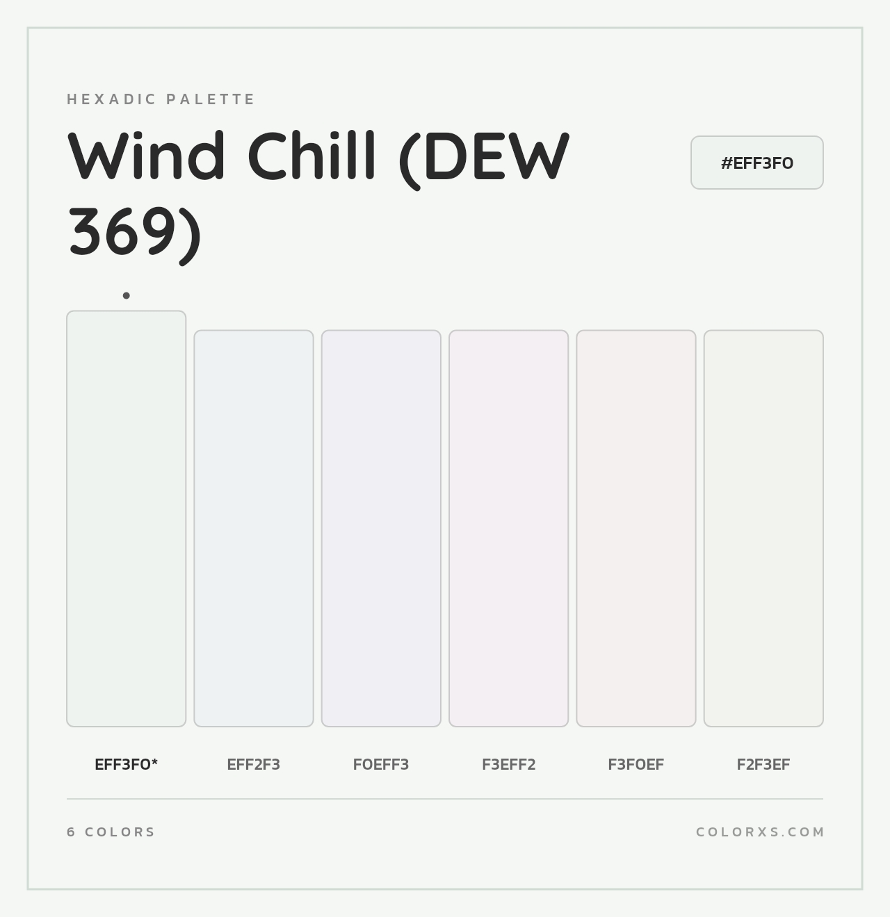 Wind Chill (DEW 369) - Hexadic Color Palette