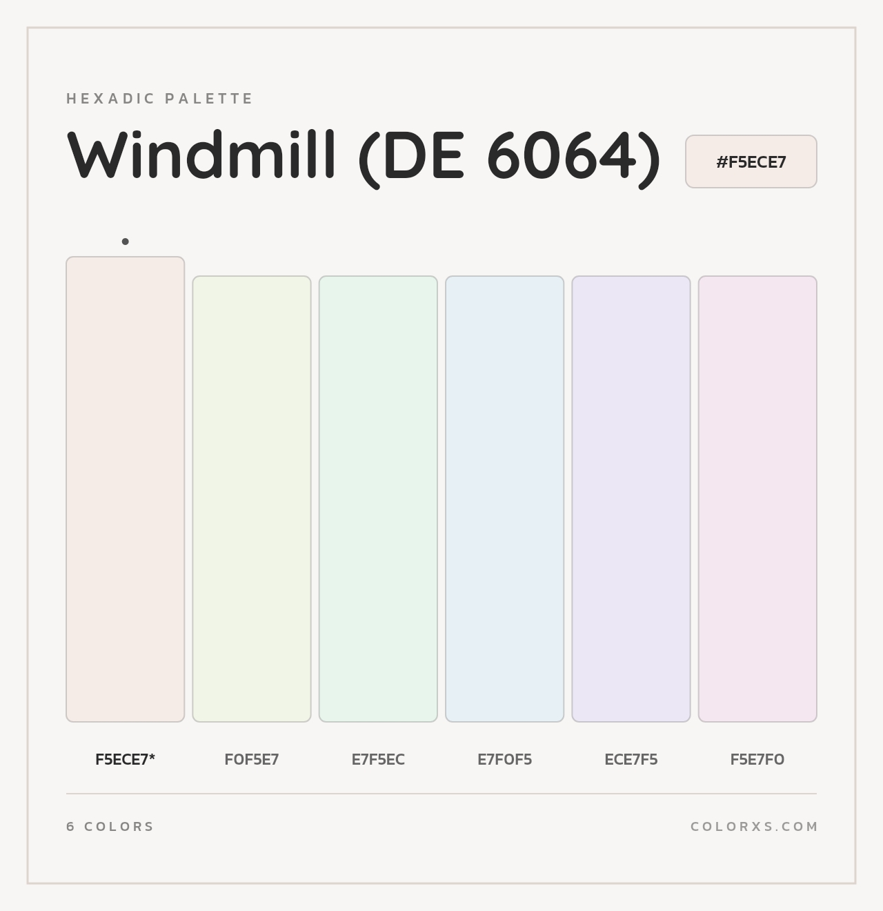 Windmill (DE 6064) - Hexadic Color Palette