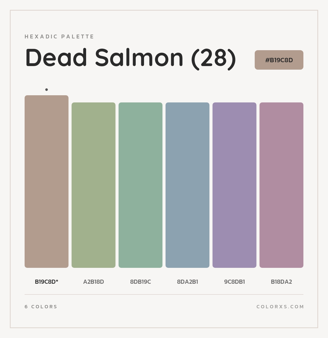 Dead Salmon (28) - Hexadic Color Palette