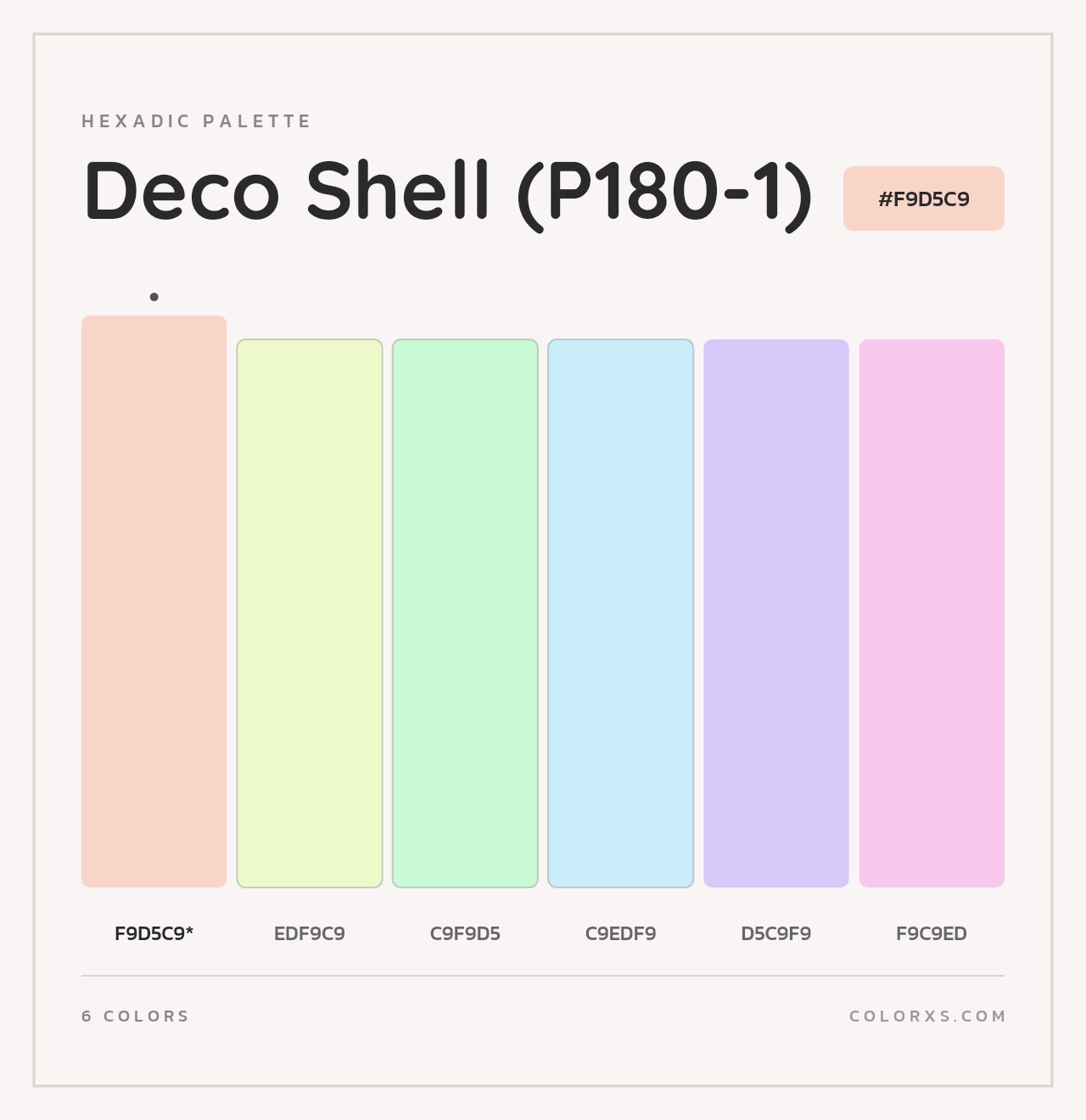 Deco Shell (P180-1) - Hexadic Color Palette