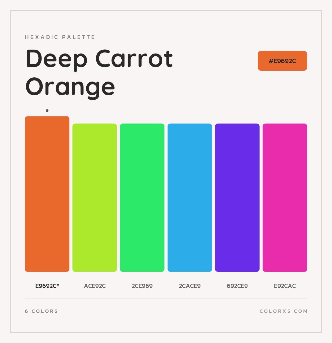 Deep Carrot Orange - Hexadic Color Palette