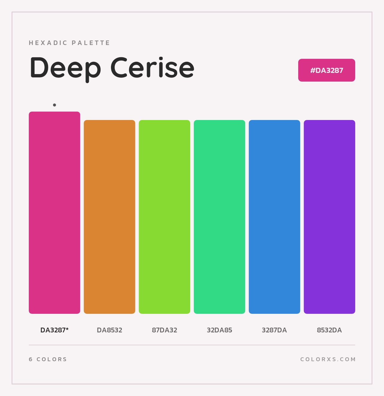 Deep Cerise - Hexadic Color Palette