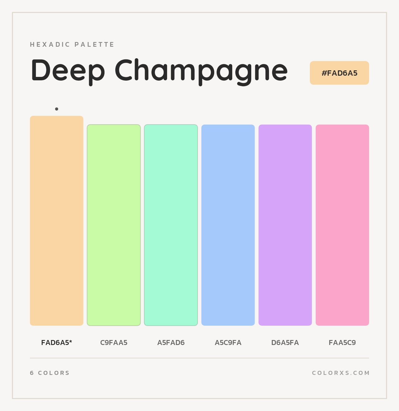 Deep Champagne - Hexadic Color Palette
