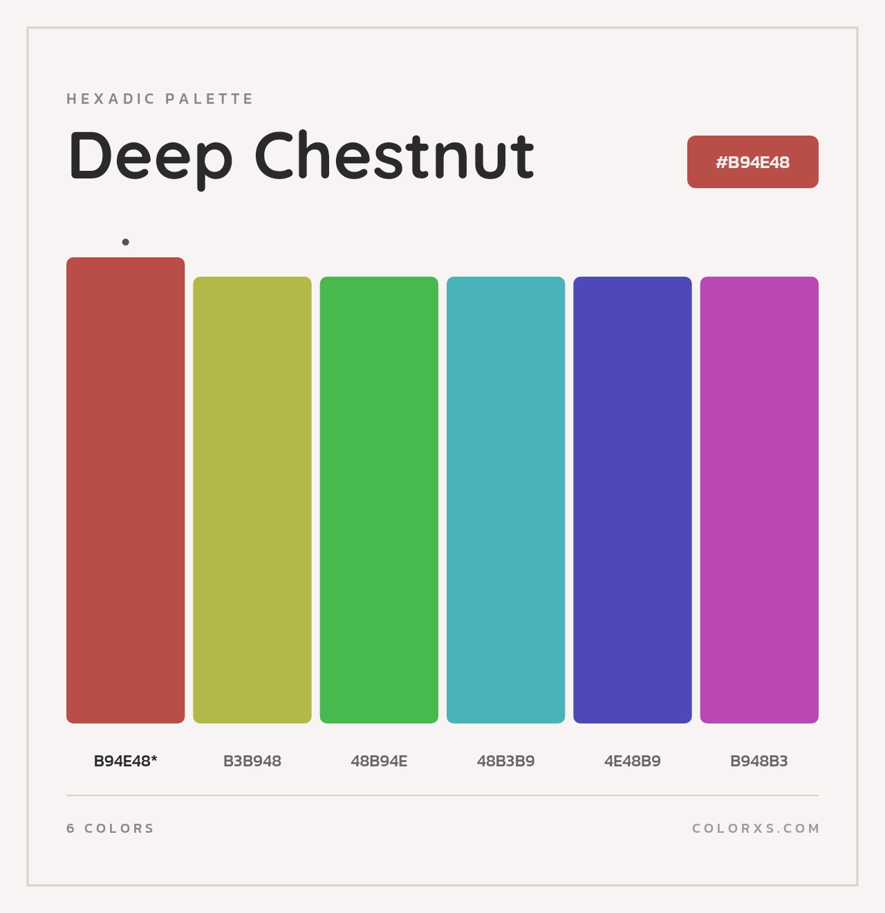 Deep Chestnut - Hexadic Color Palette