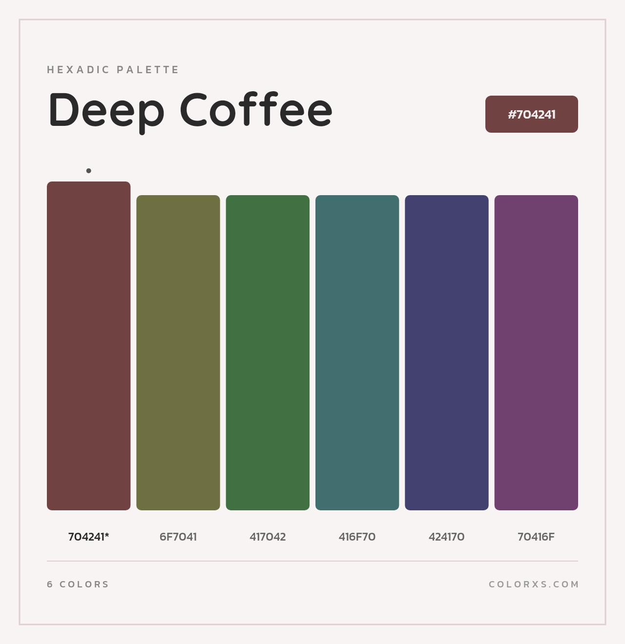 Deep Coffee - Hexadic Color Palette