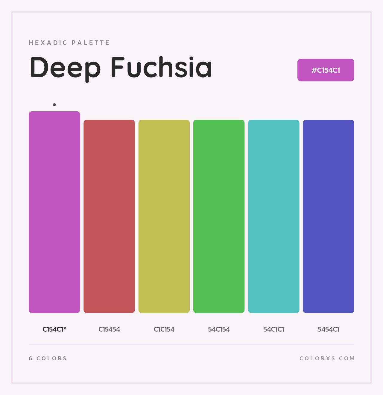 Deep Fuchsia - Hexadic Color Palette