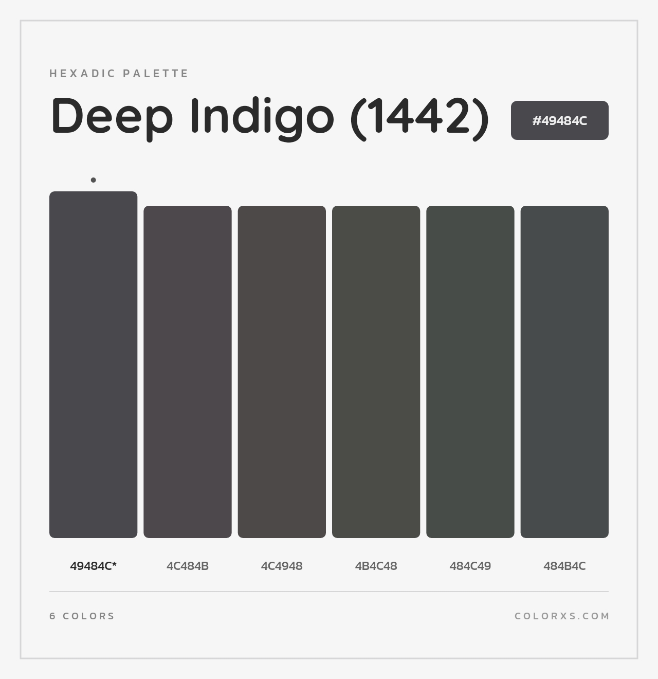 Deep Indigo (1442) - Hexadic Color Palette
