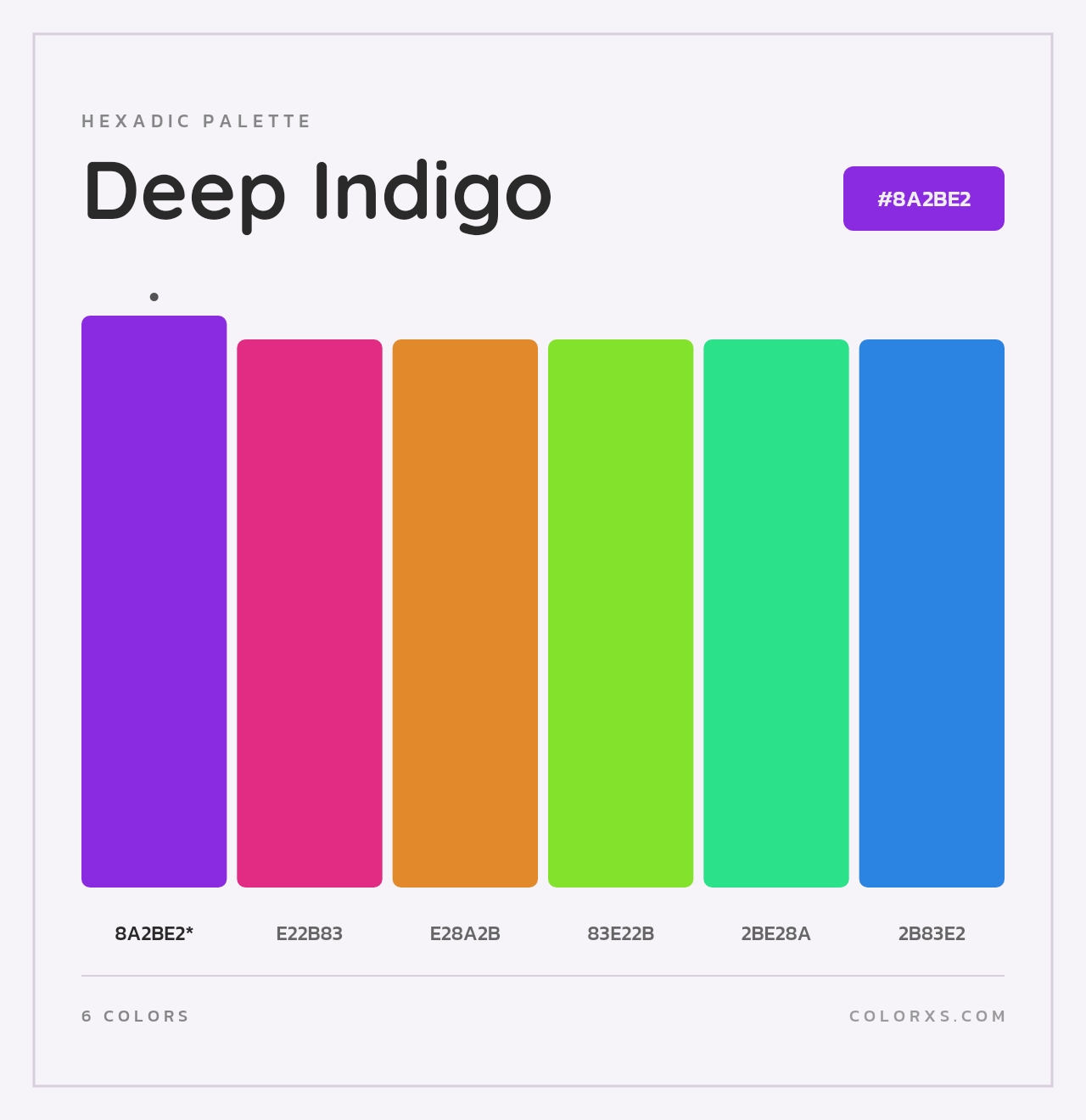 Deep Indigo - Hexadic Color Palette