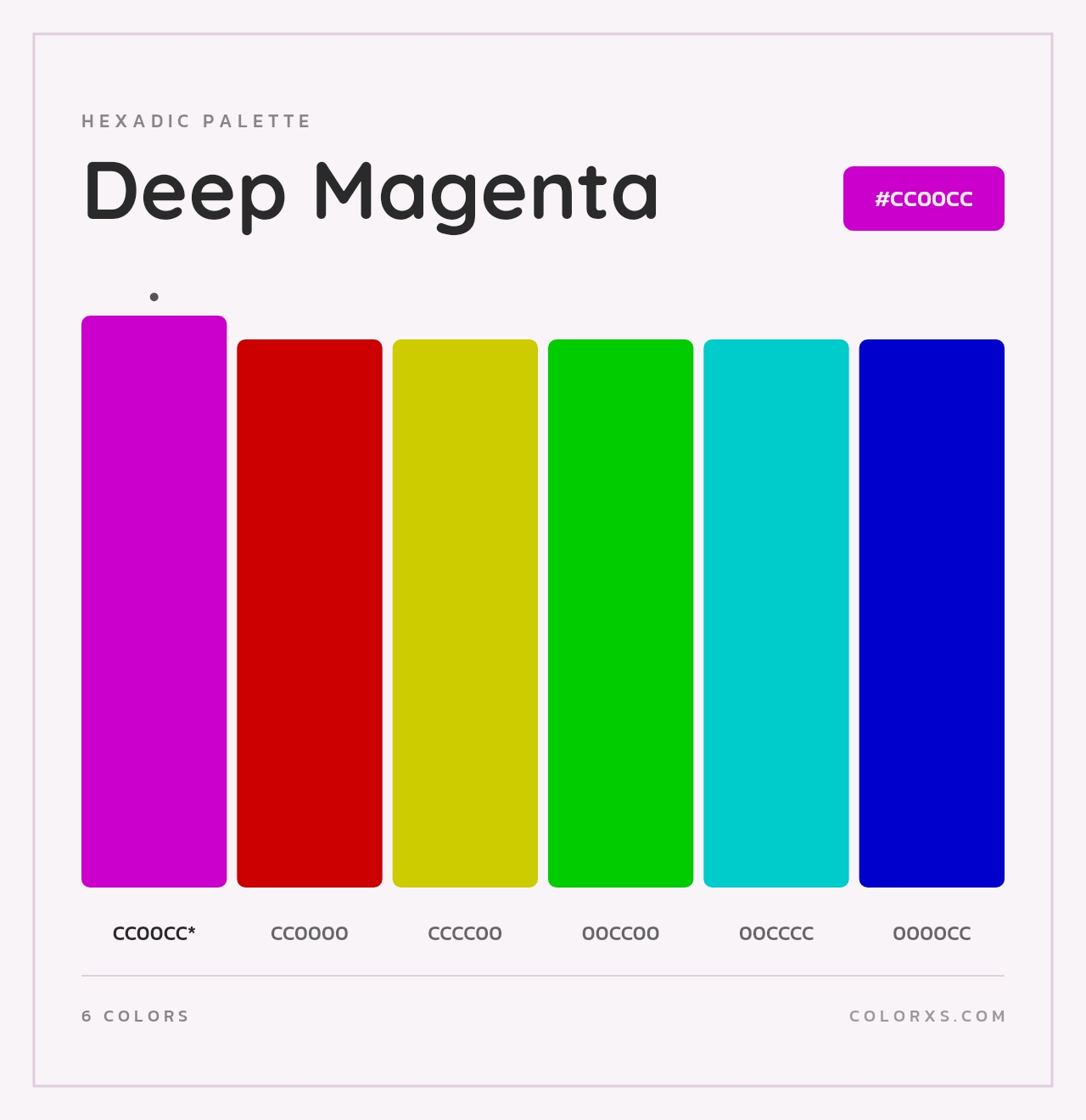 Deep Magenta - Hexadic Color Palette