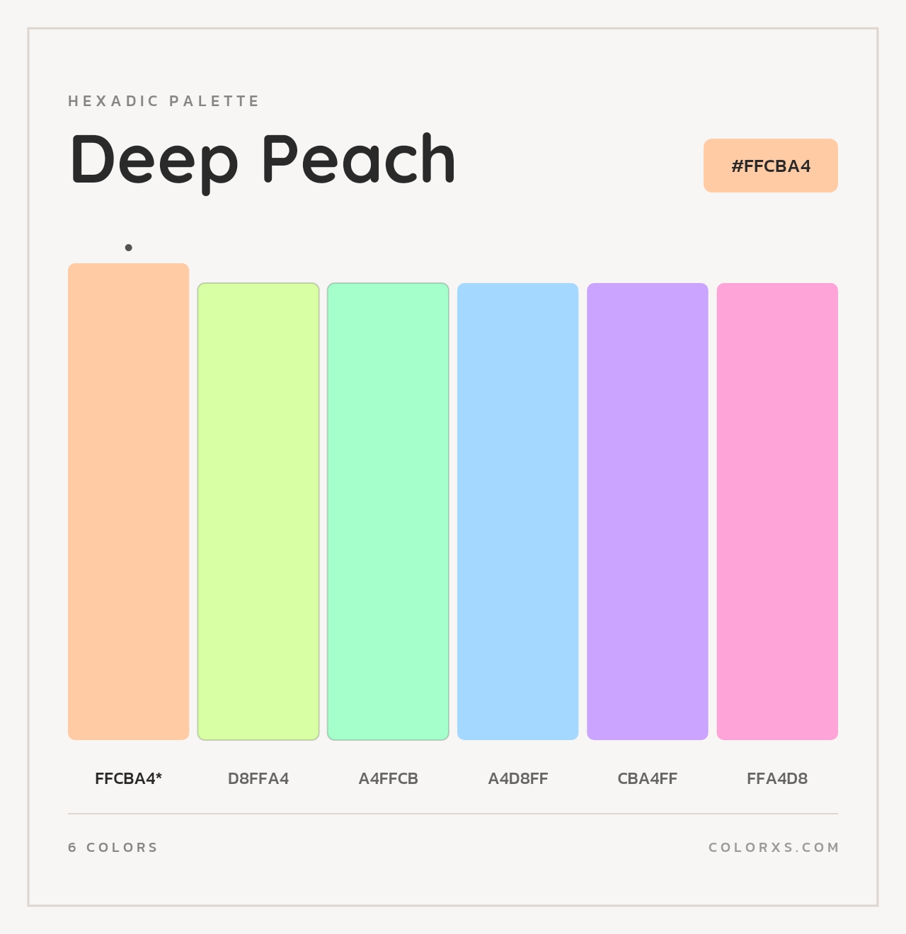 Deep Peach - Hexadic Color Palette
