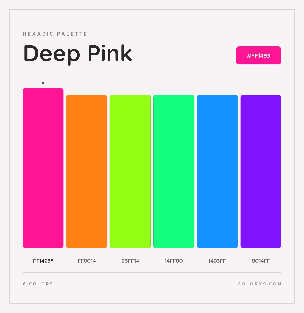 Deep Pink - Hexadic Color Palette