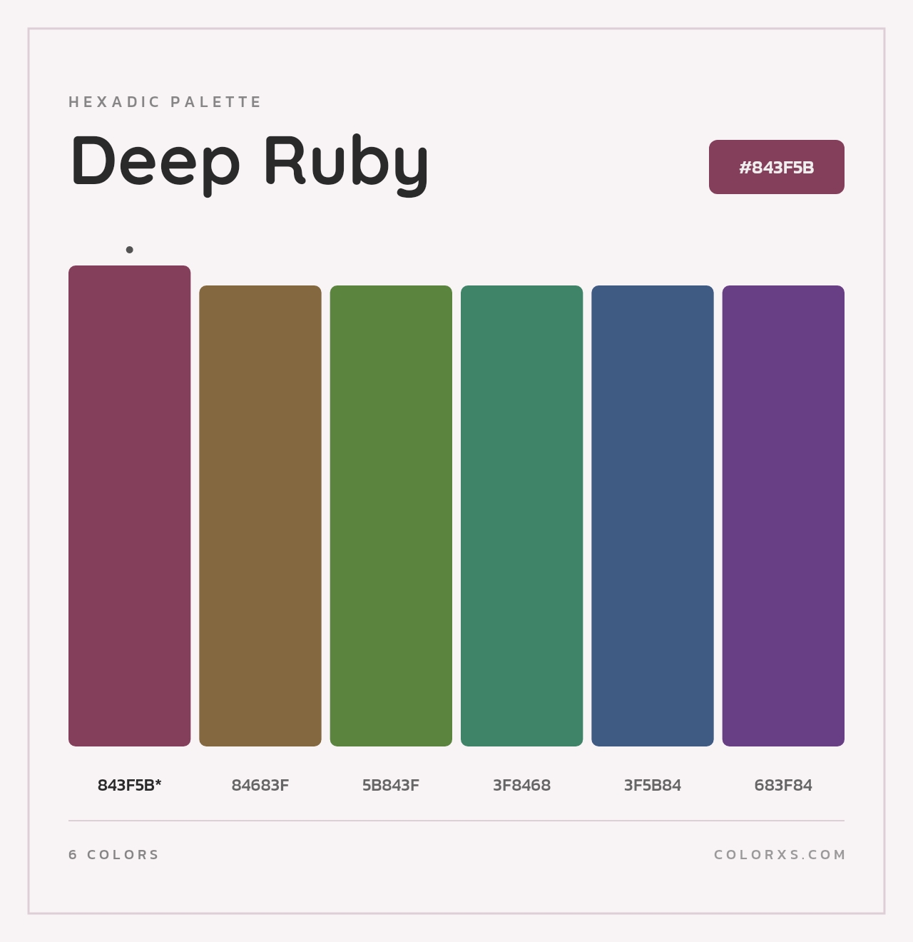 Deep Ruby - Hexadic Color Palette