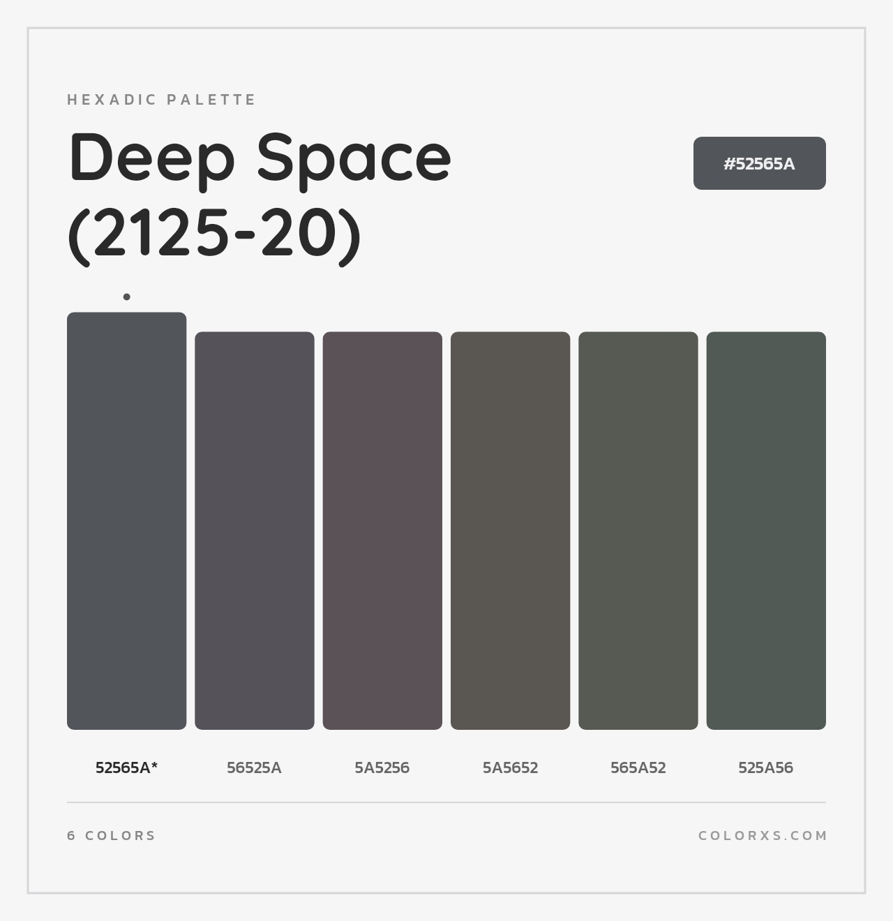 Deep Space (2125-20) - Hexadic Color Palette