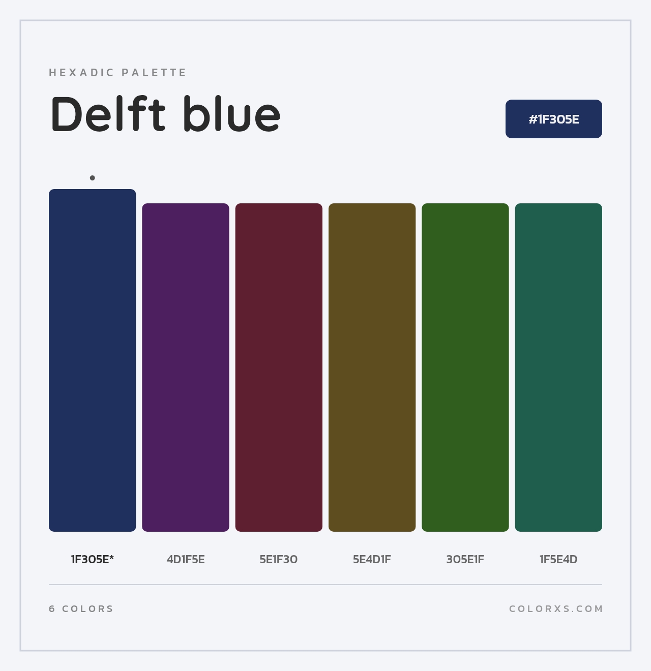 Delft blue - Hexadic Color Palette