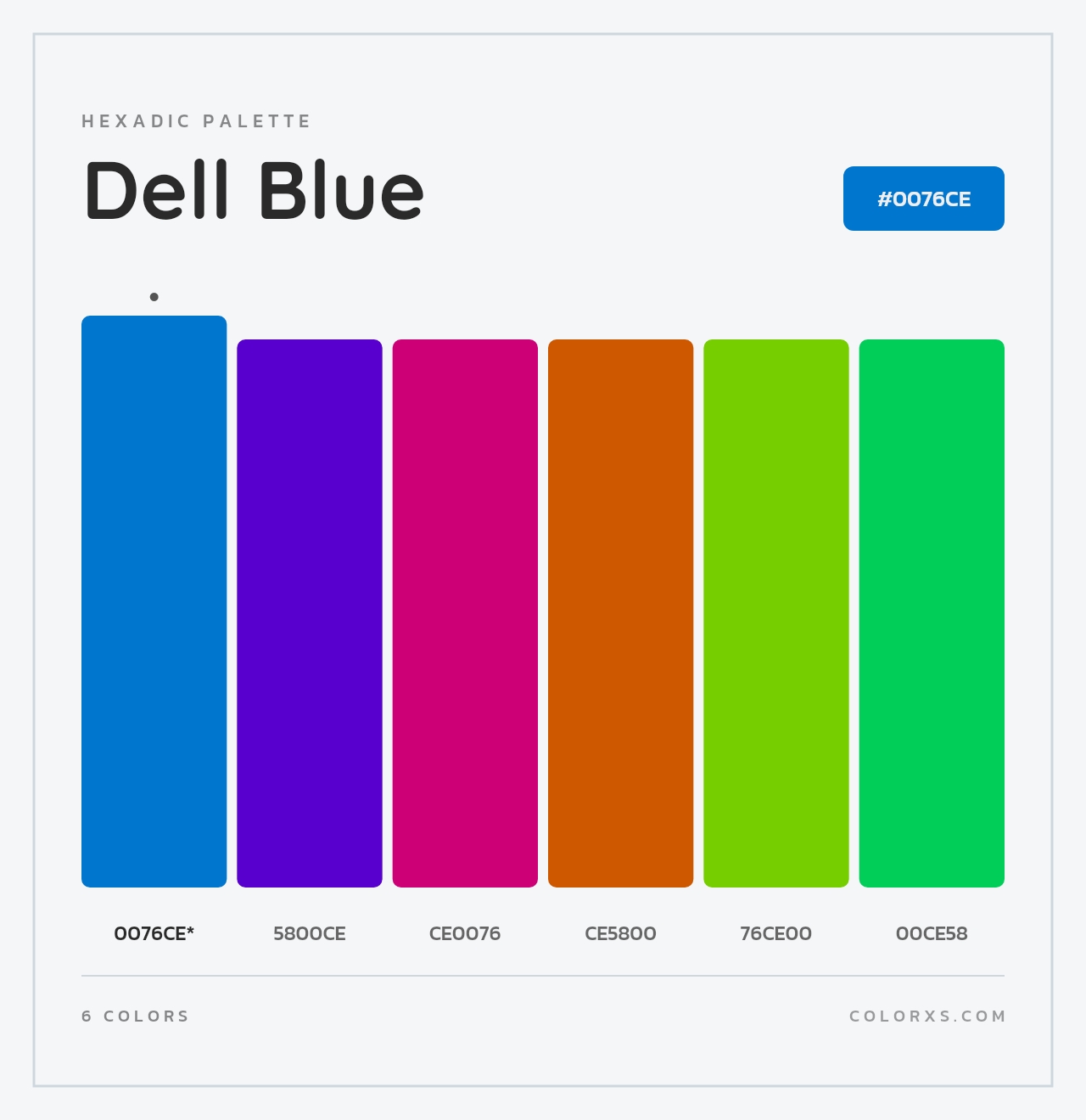 Dell Blue - Hexadic Color Palette