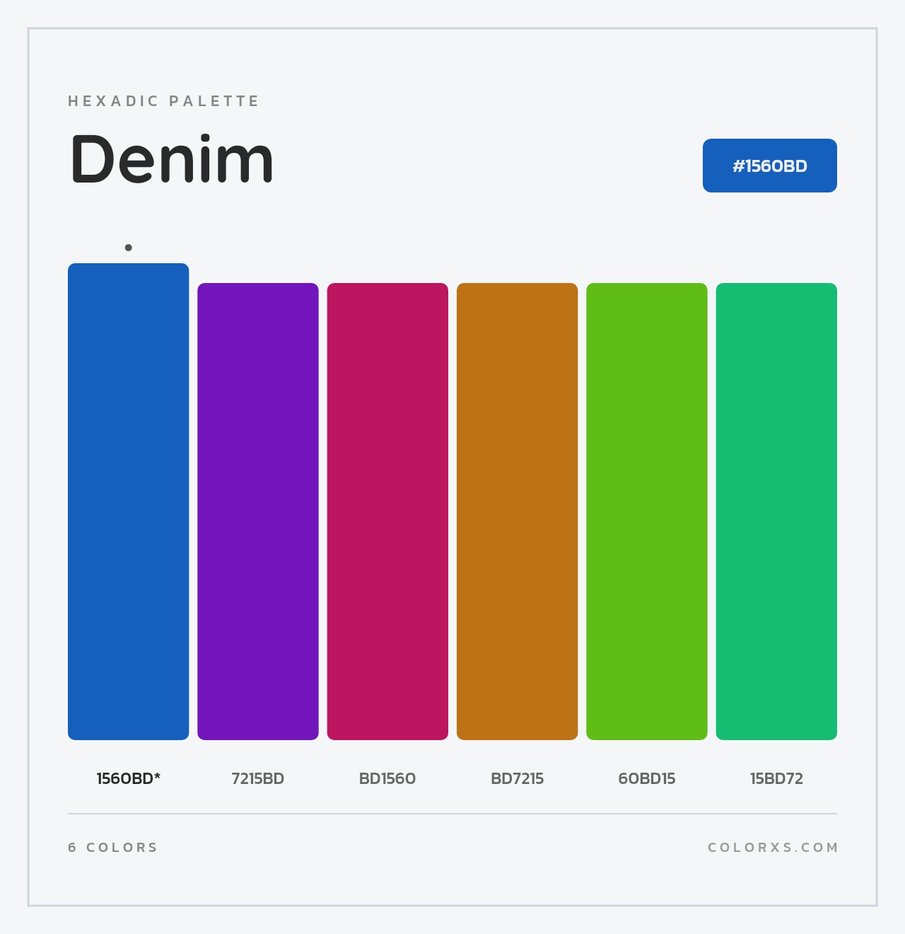 Denim - Hexadic Color Palette